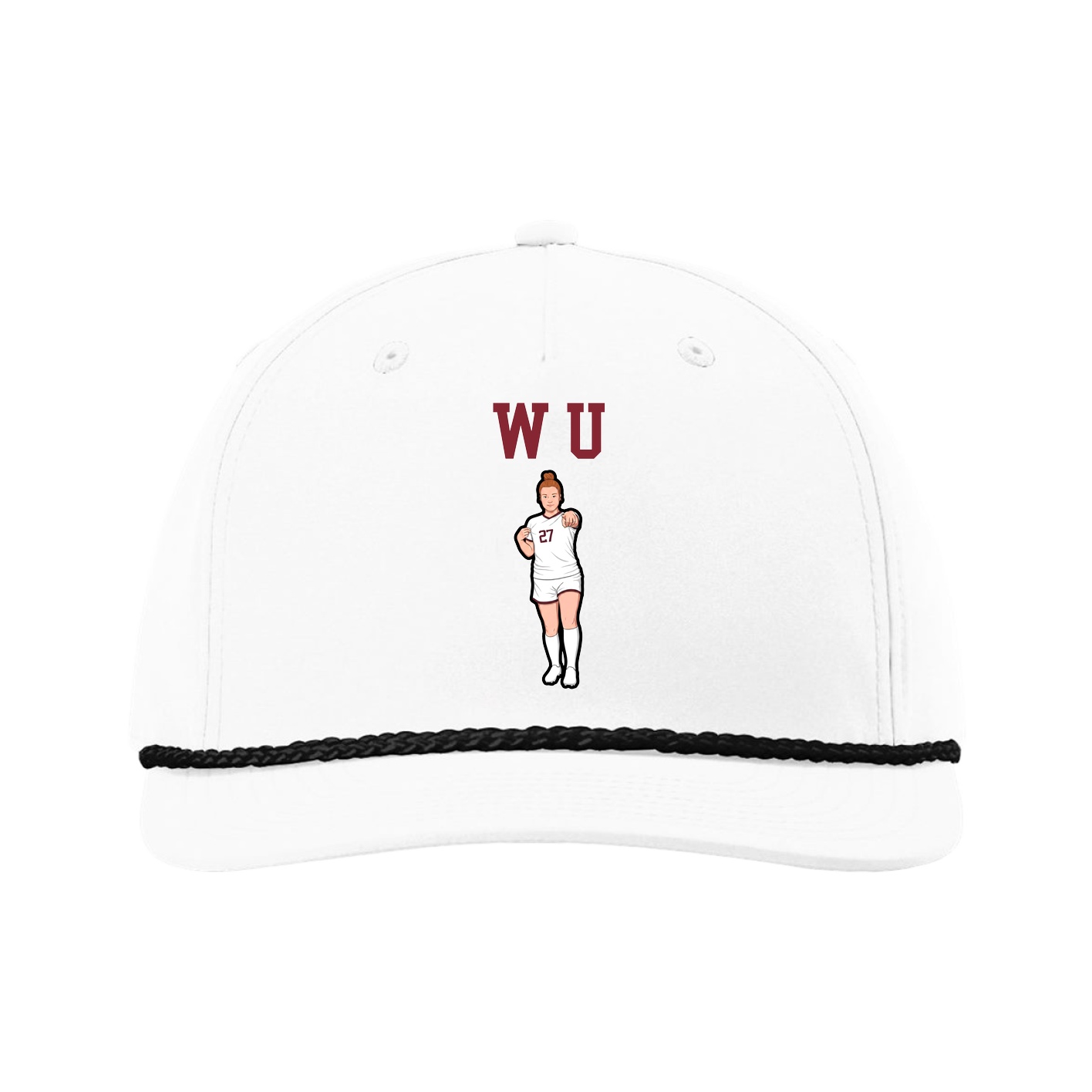 Five-Panel Classic Rope Cap — Shirsey in White