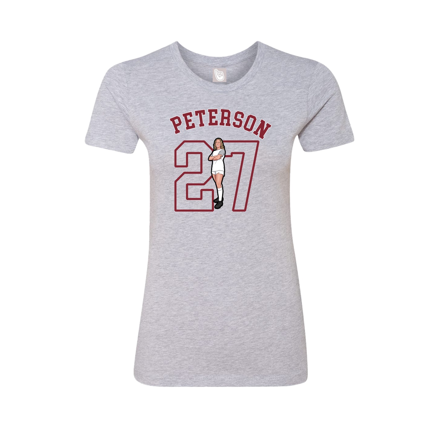 Fitted Women's Tee — Shirsey Arch in Grey