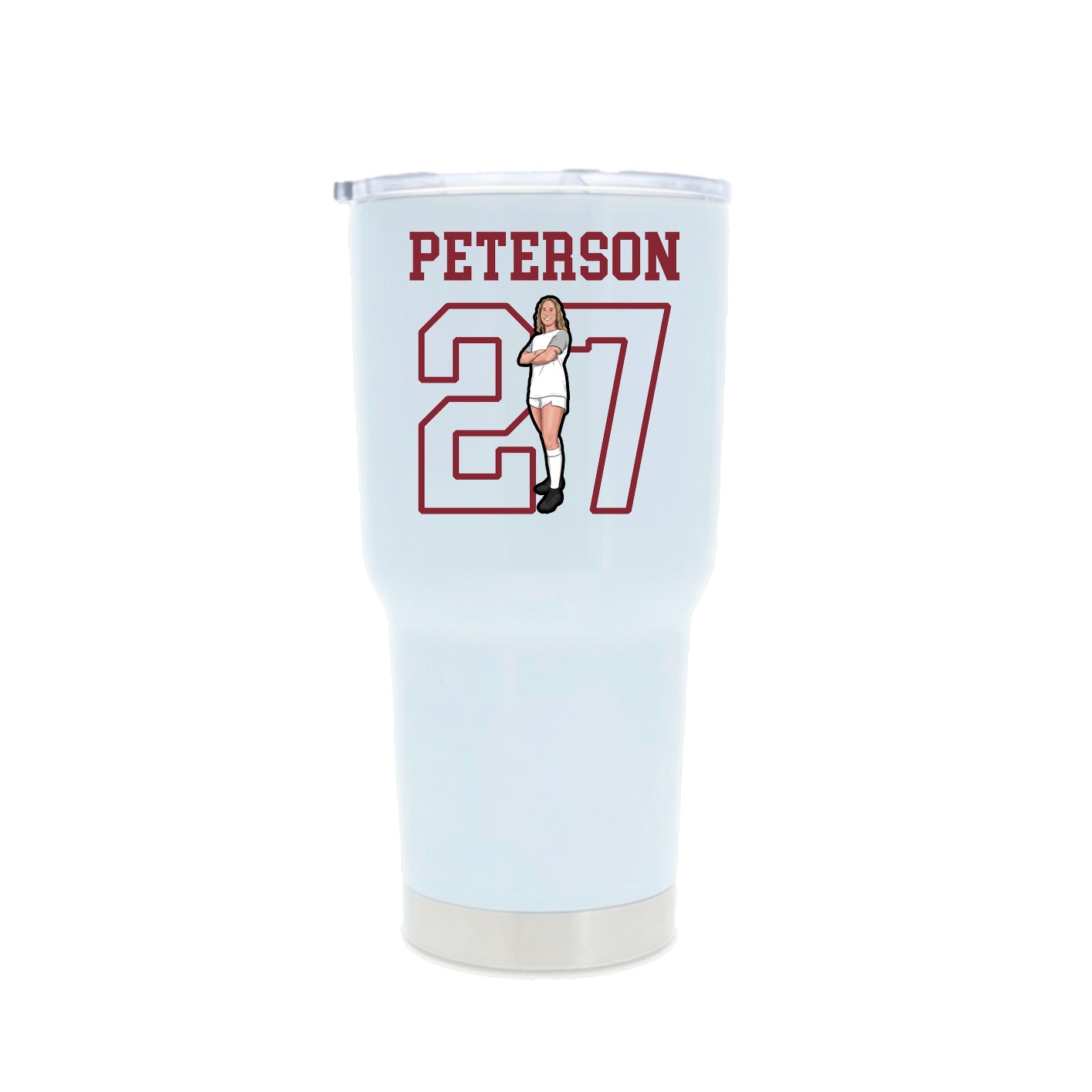 30oz Stainless Steel Tumbler — Shirsey in White