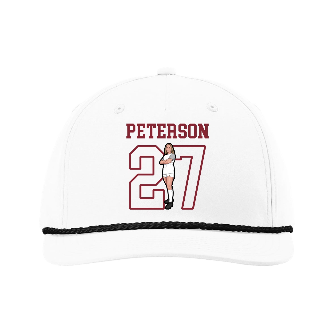 Five-Panel Classic Rope Cap — Shirsey in White