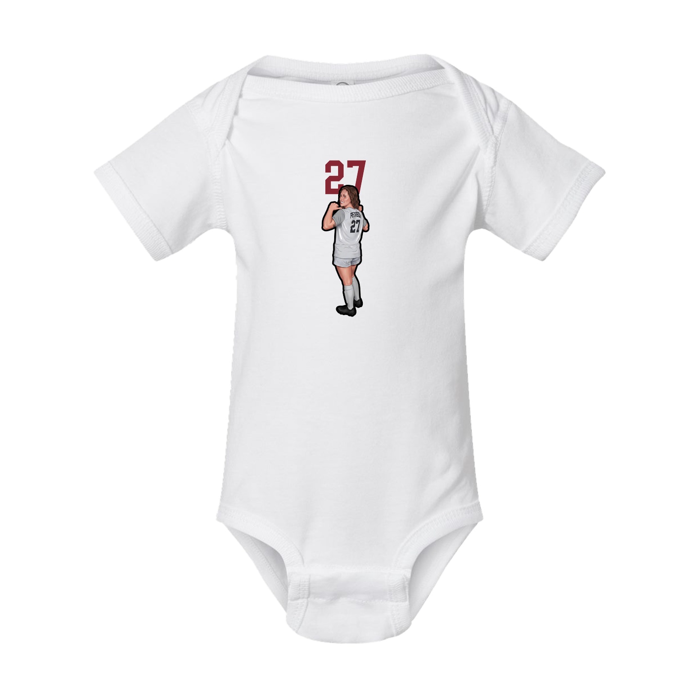 Baby Onesie — Number Top in White
