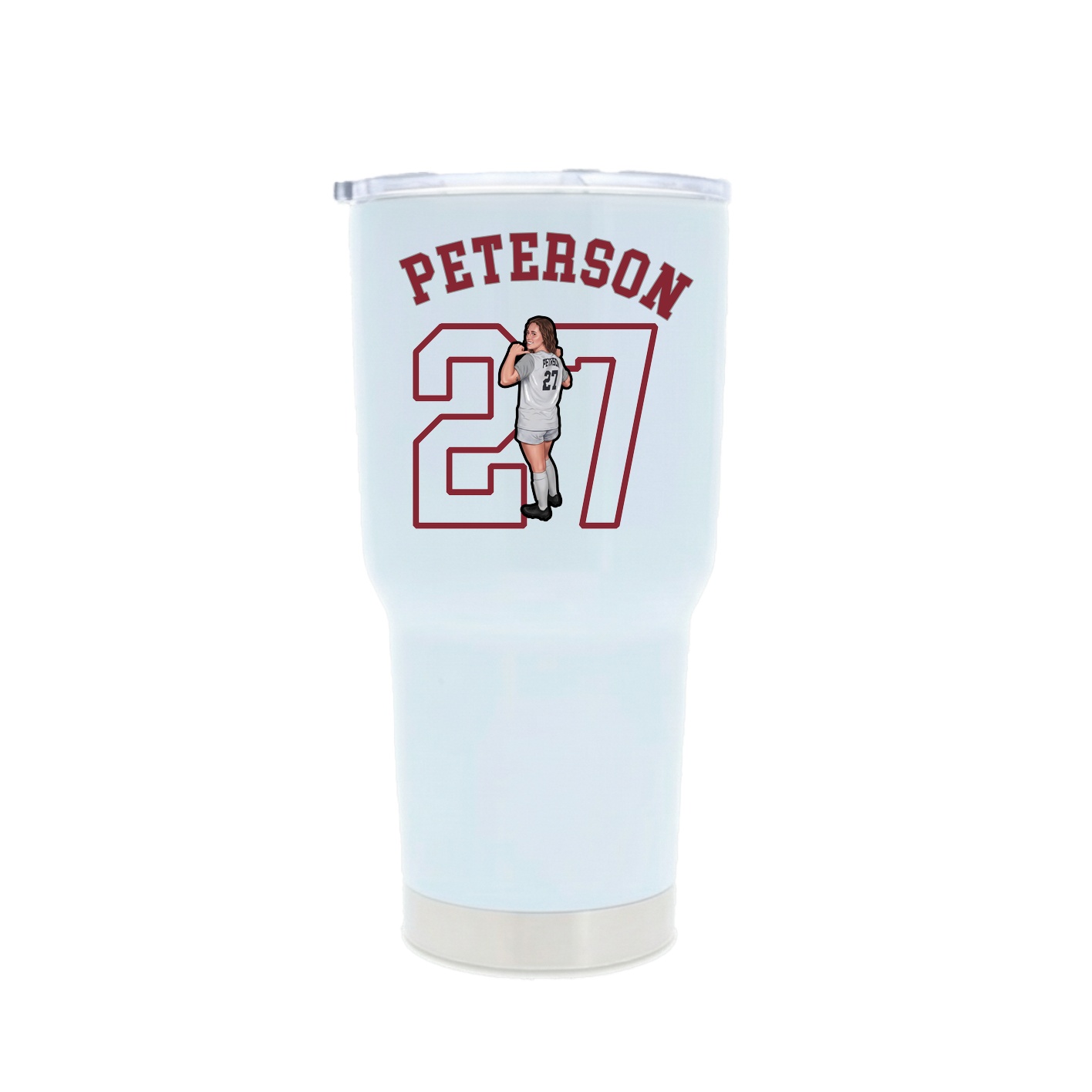 30oz Stainless Steel Tumbler — Shirsey Arch in White