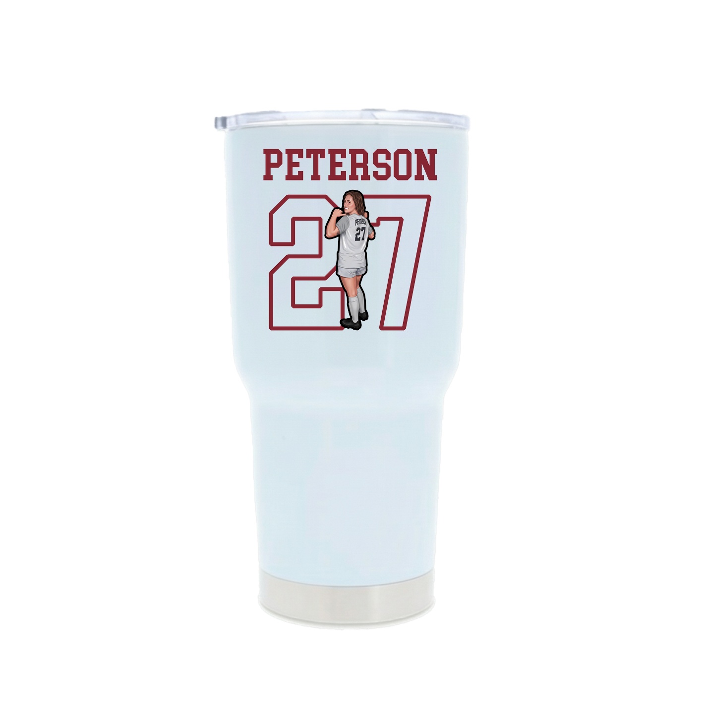 30oz Stainless Steel Tumbler — Shirsey in White