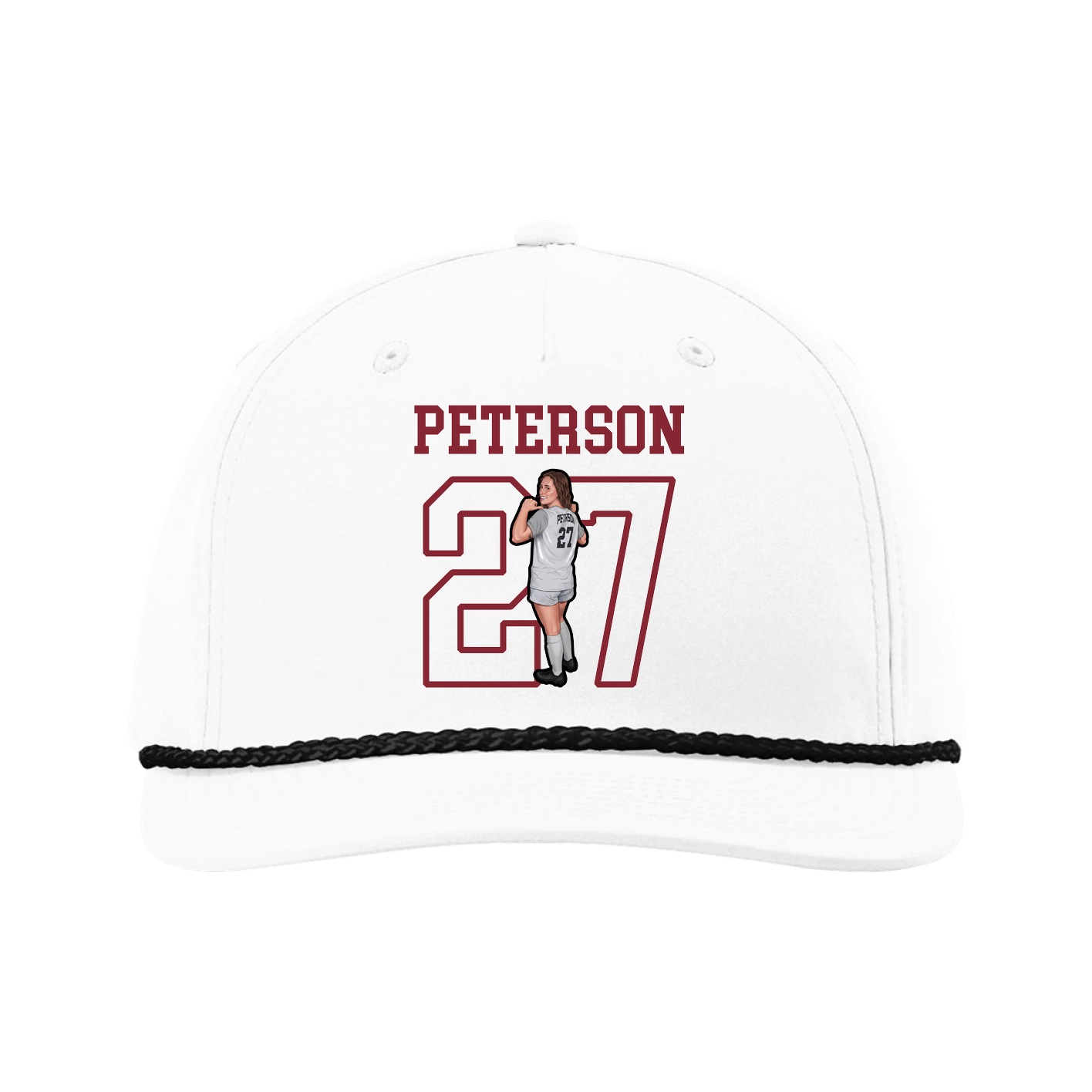Five-Panel Classic Rope Cap — Shirsey in White