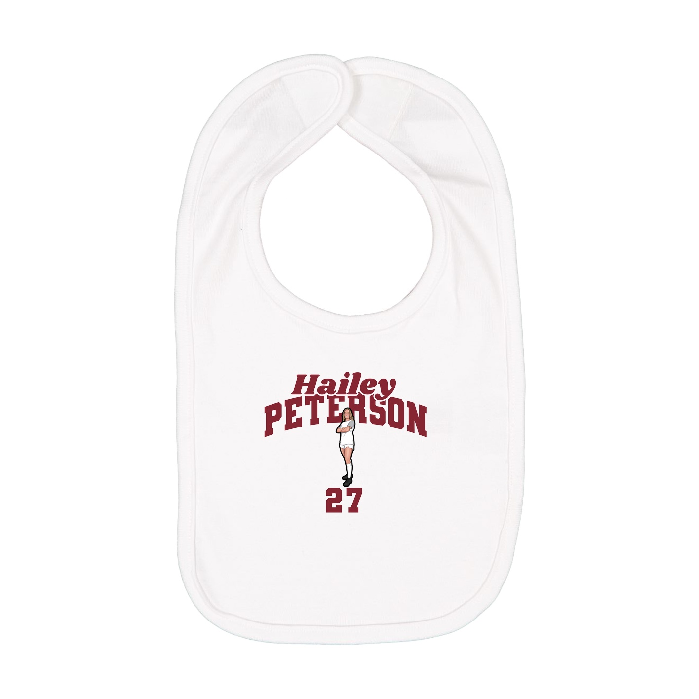 Infant Bib — Signature Arch in White