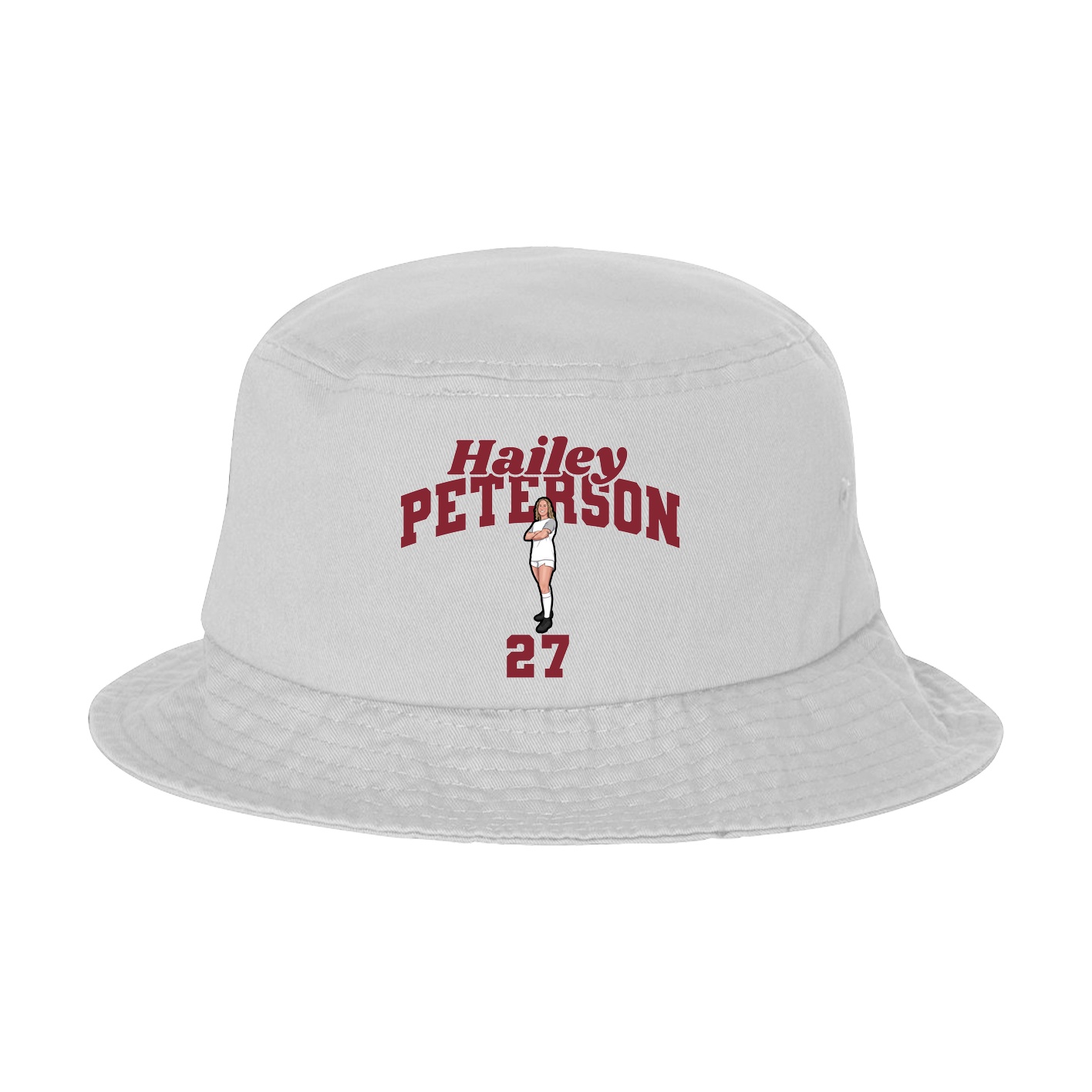 Bucket Cap — Signature Arch in White