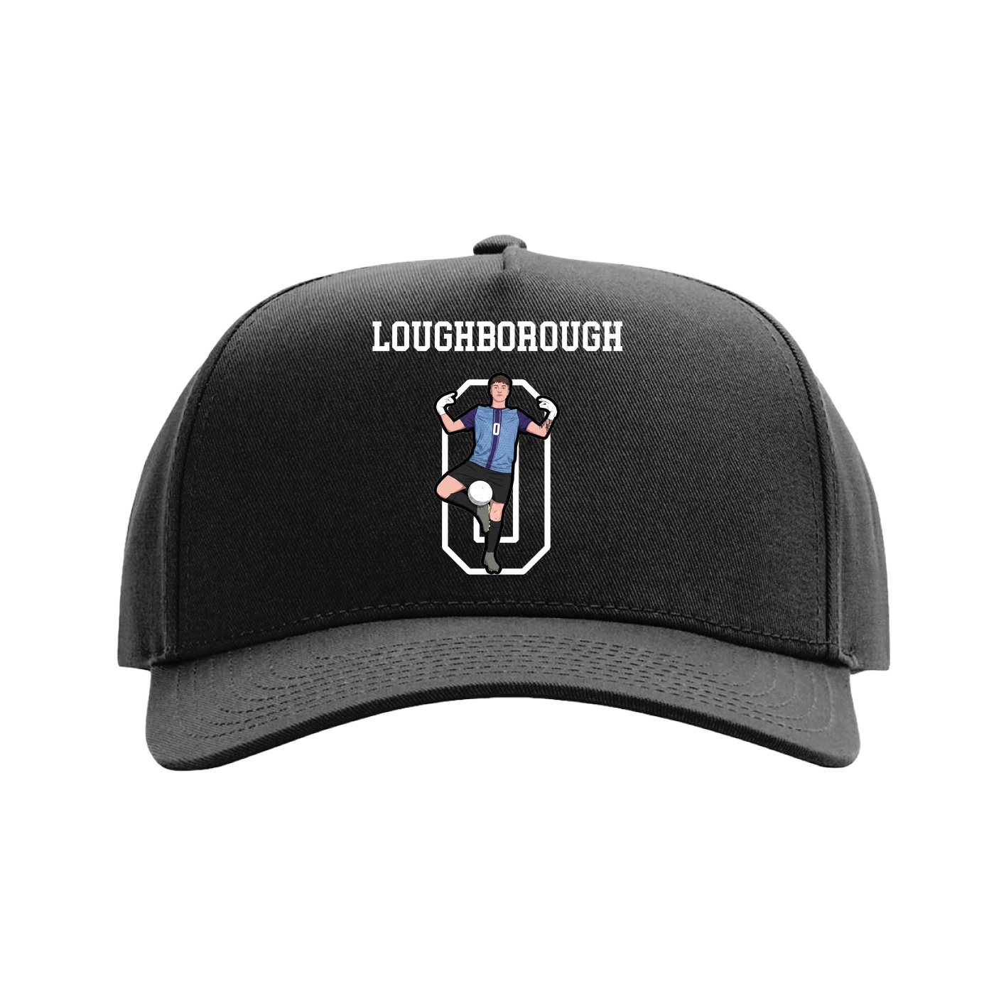 Full Fabric Five-Panel Champ Cap — Shirsey in Black