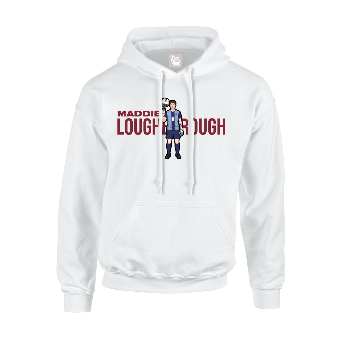 Youth Hoodie — Player Name in White
