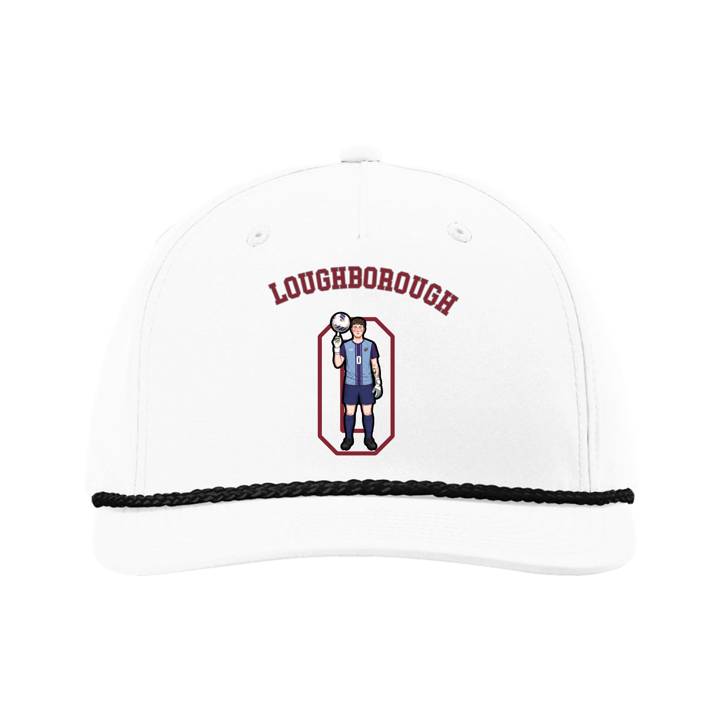 Five-Panel Classic Rope Cap — Shirsey Arch in White