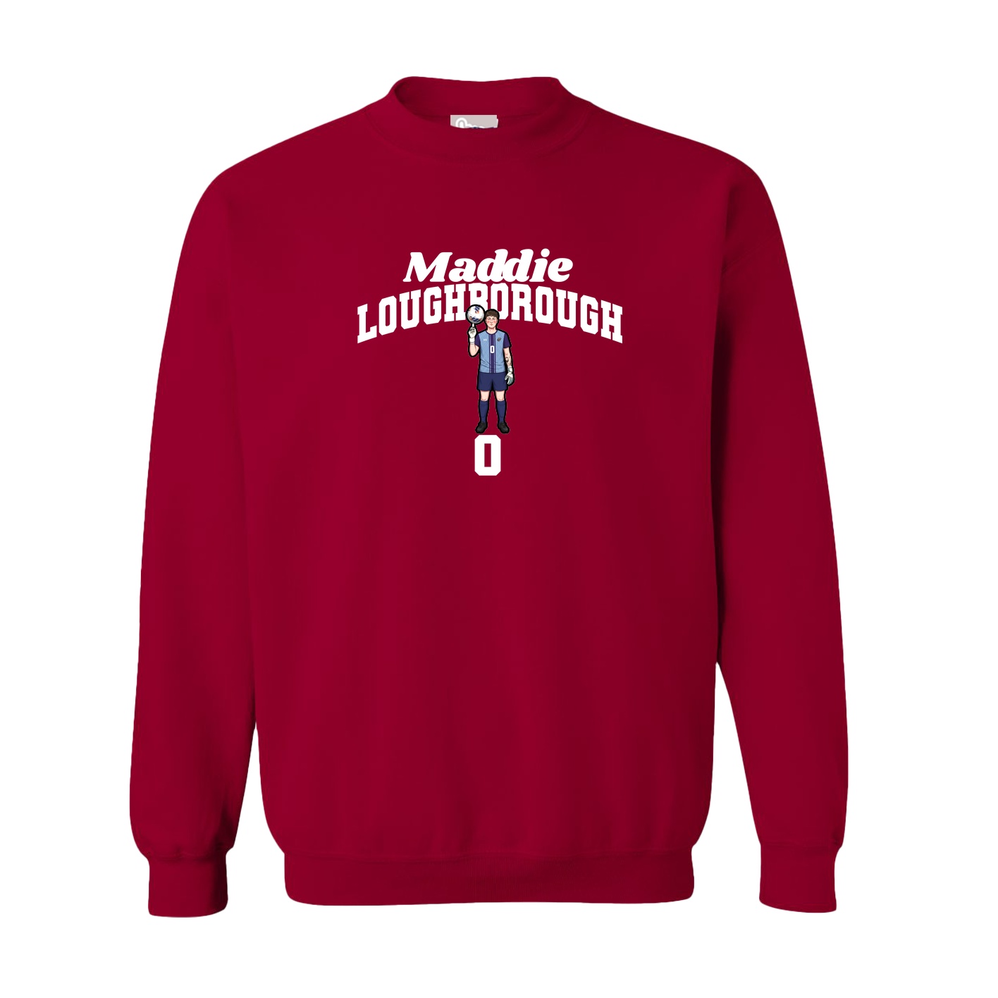 Fleece Crew — Signature Arch in Cardinal