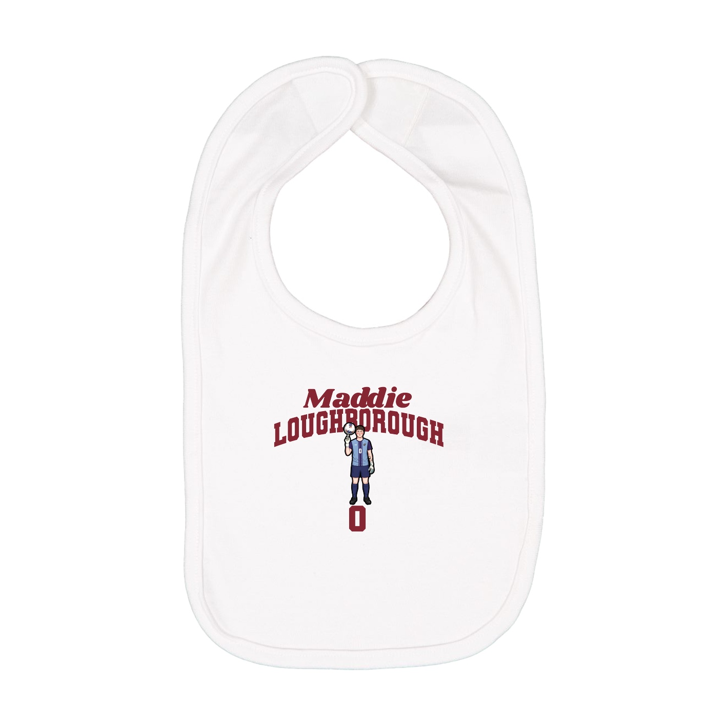 Infant Bib — Signature Arch in White