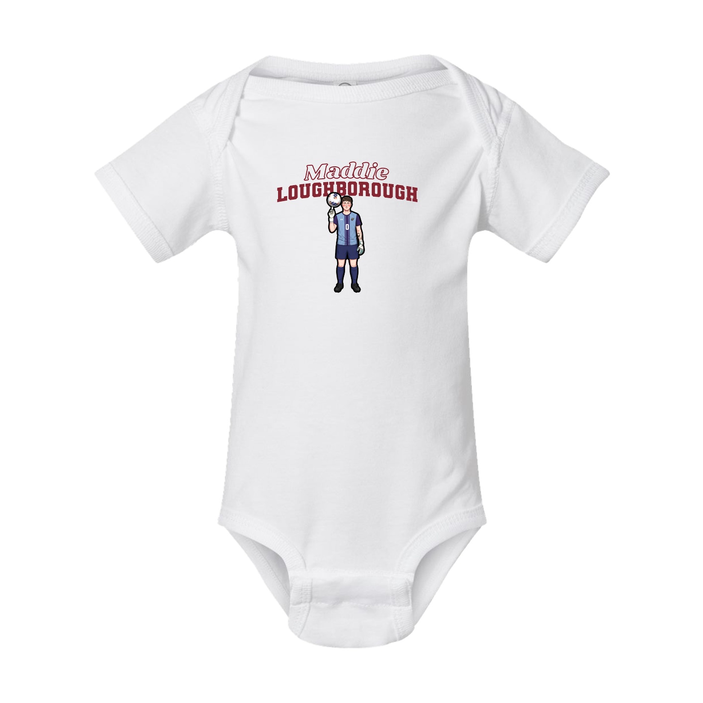 Baby Onesie — Name Arch in White
