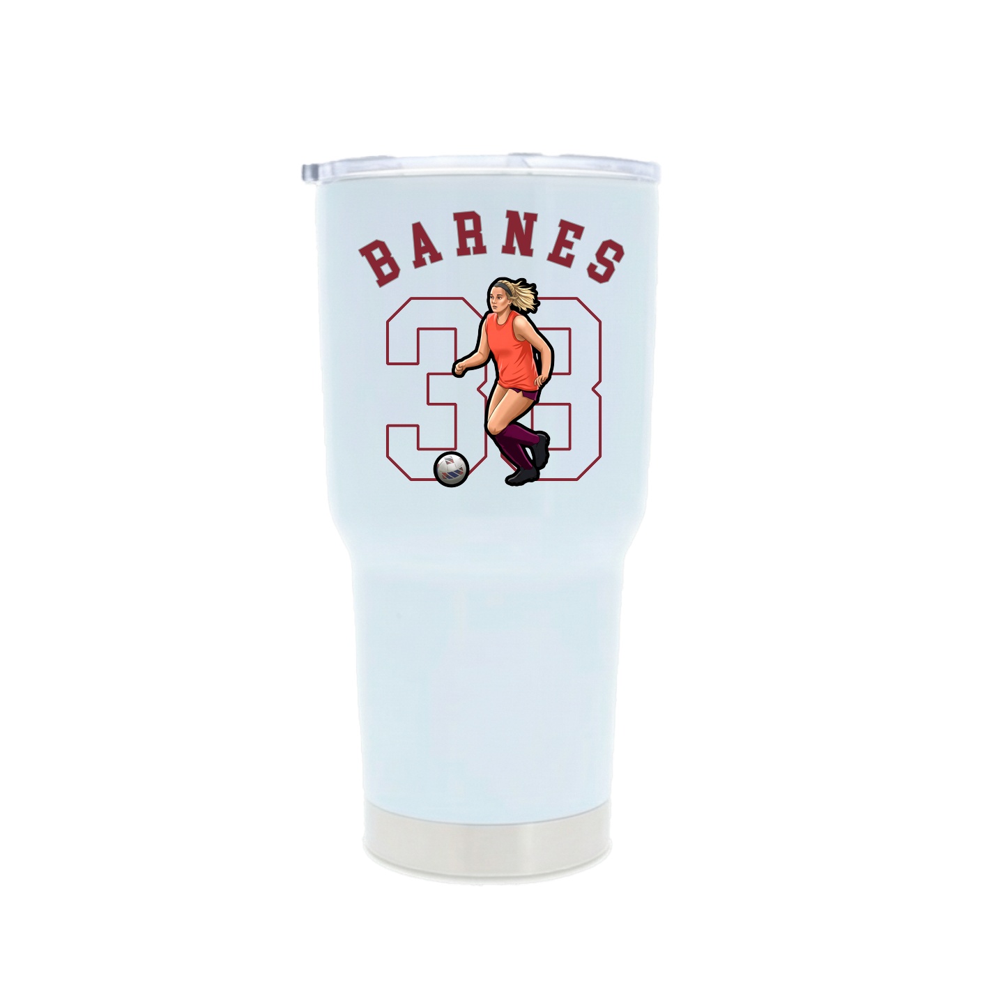 30oz Stainless Steel Tumbler — Shirsey Arch in White