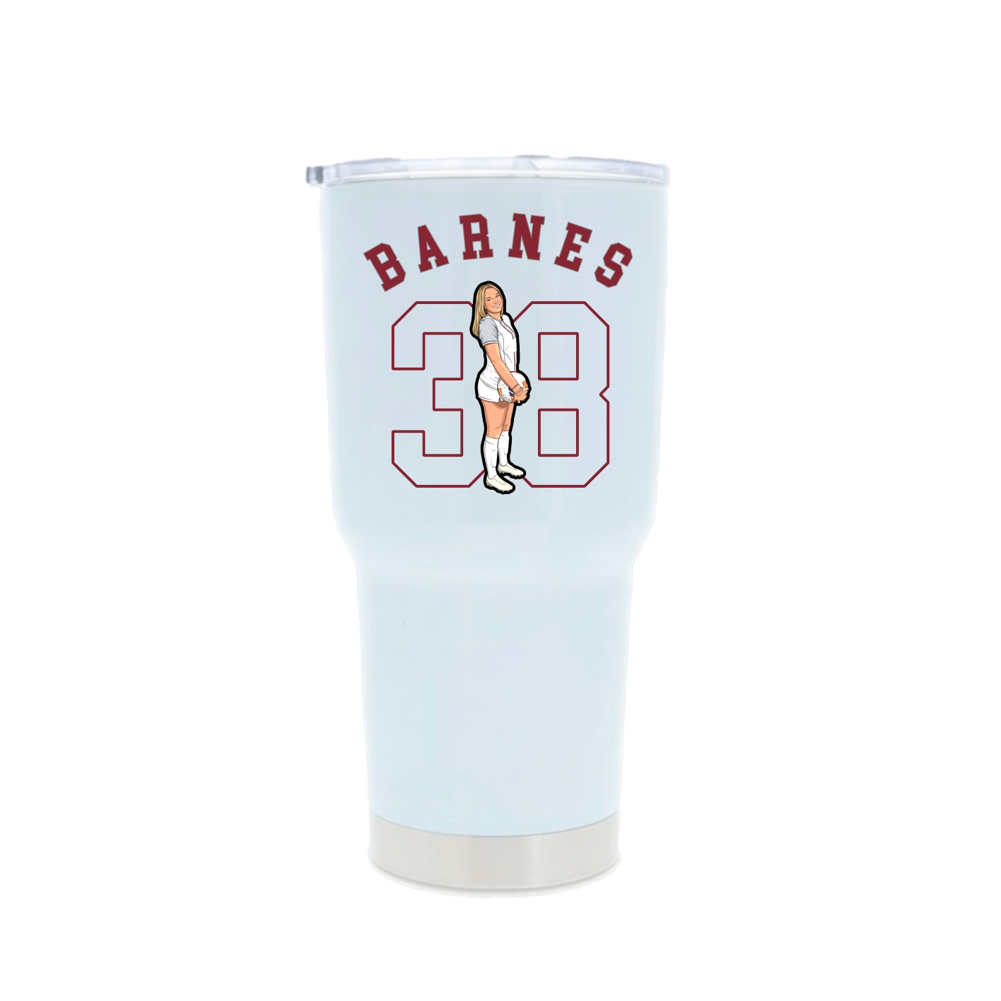 30oz Stainless Steel Tumbler — Shirsey Arch in White