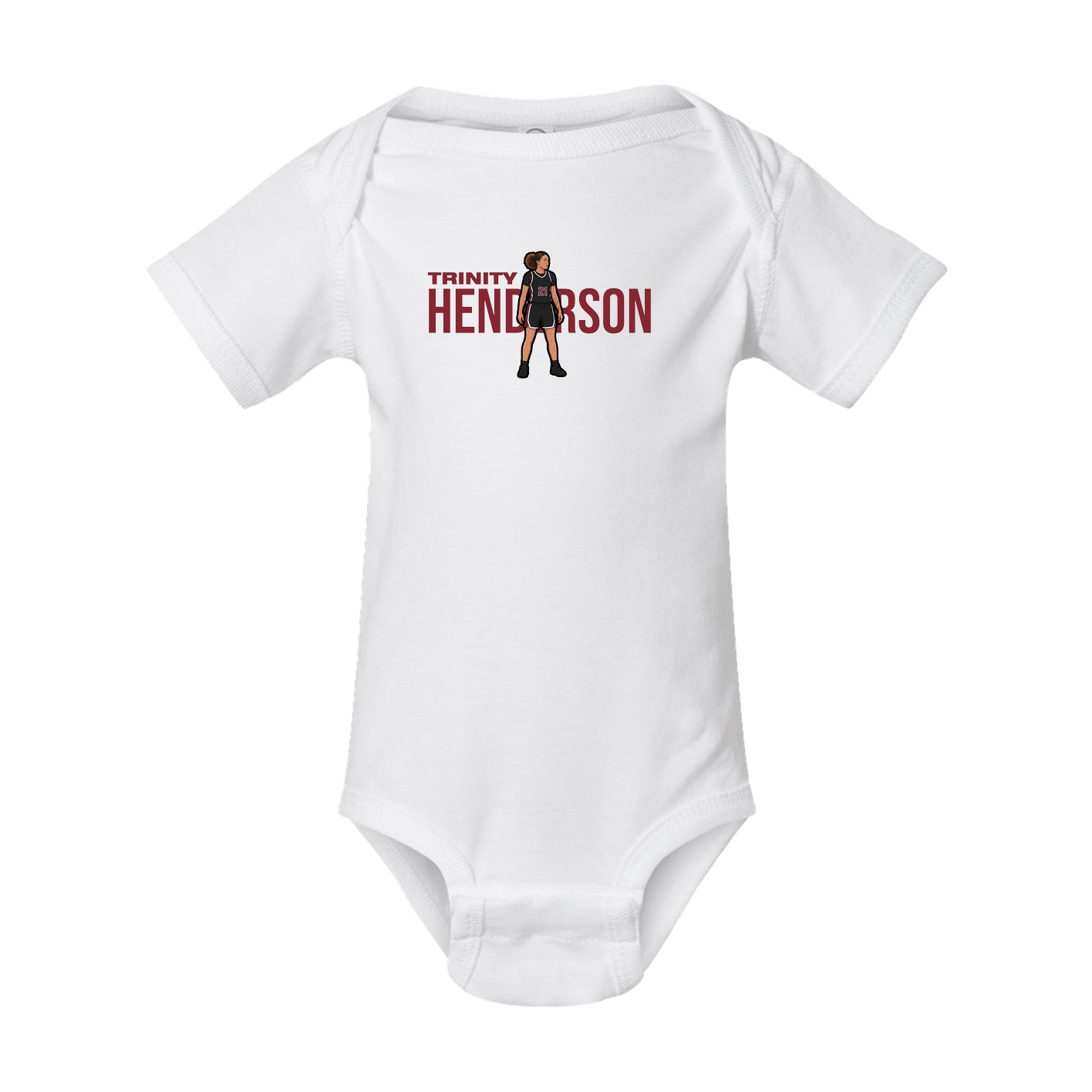 Baby Onesie — Player Name in White