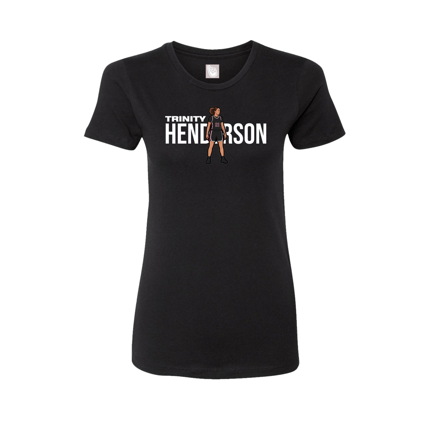 Fitted Women's Tee — Player Name in Black