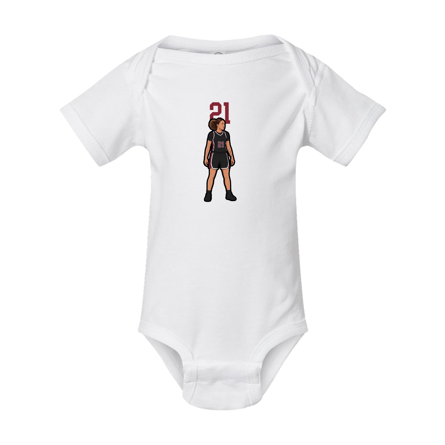 Baby Onesie — Number Top in White