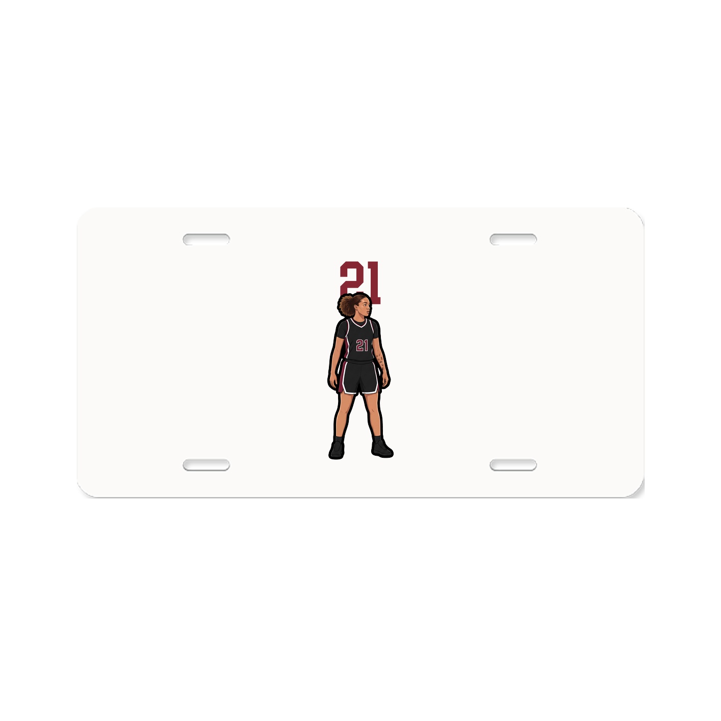 License Plate — Number Top in Classic
