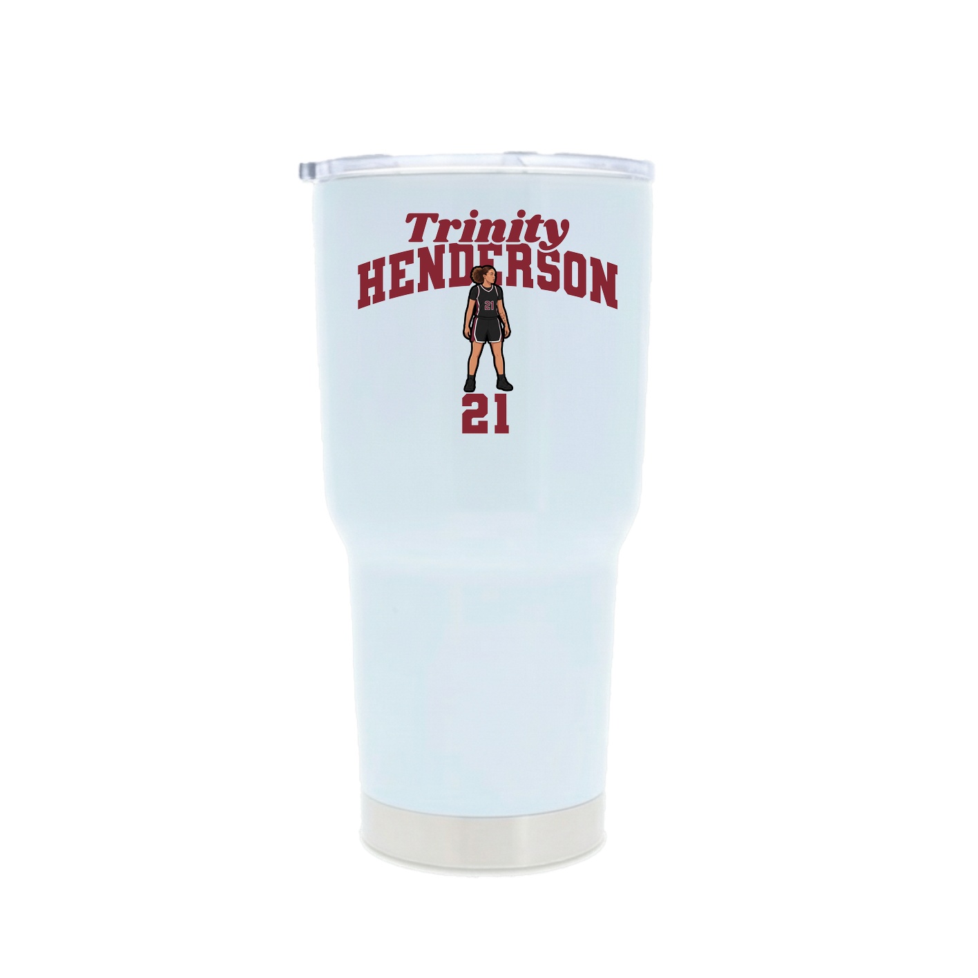 30oz Stainless Steel Tumbler — Signature Arch in White