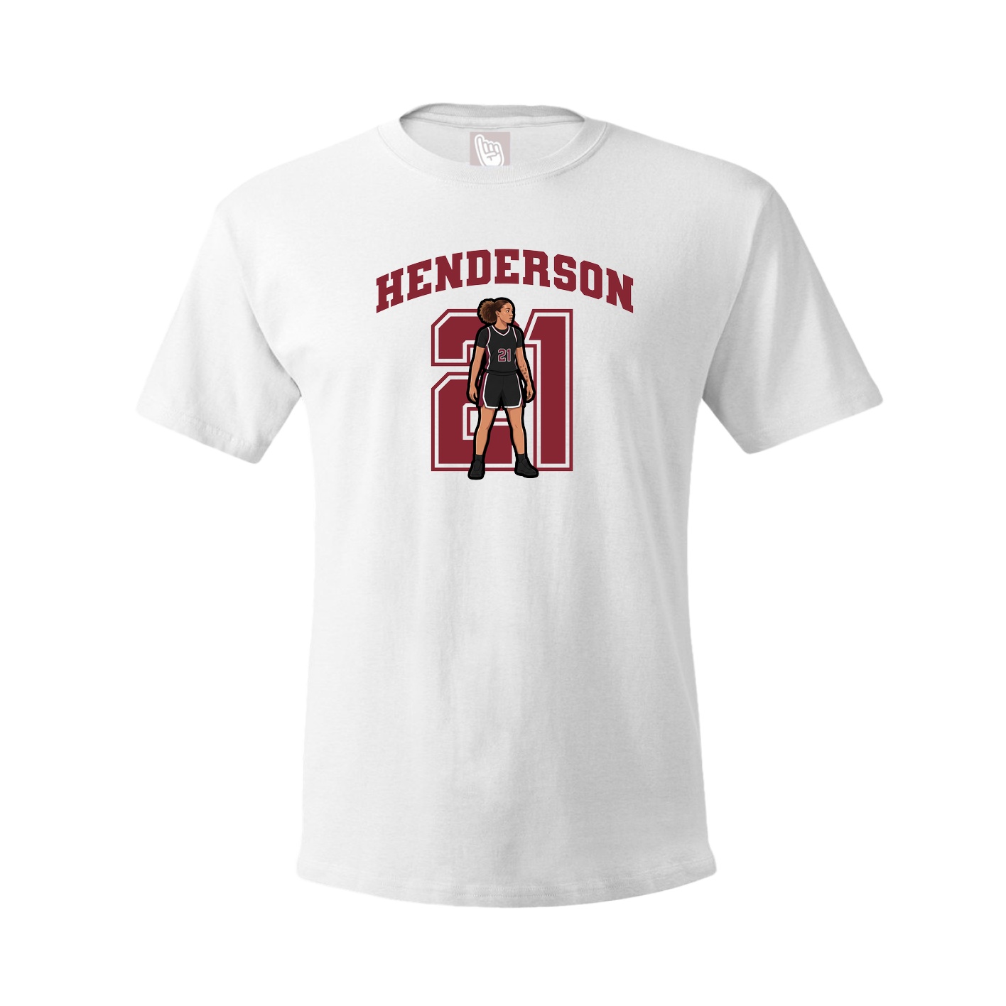 Youth Tee — Number in White