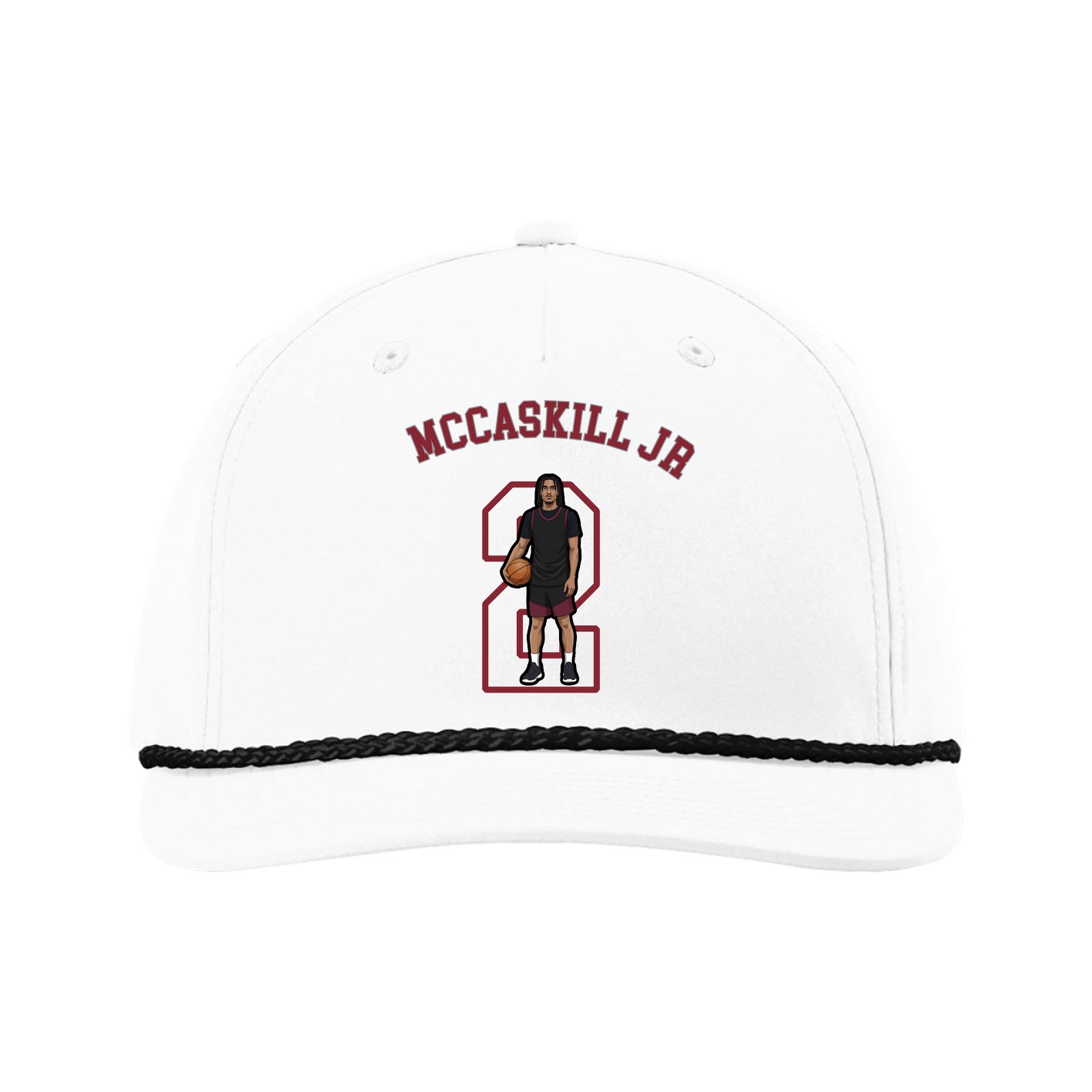 Five-Panel Classic Rope Cap — Shirsey Arch in White