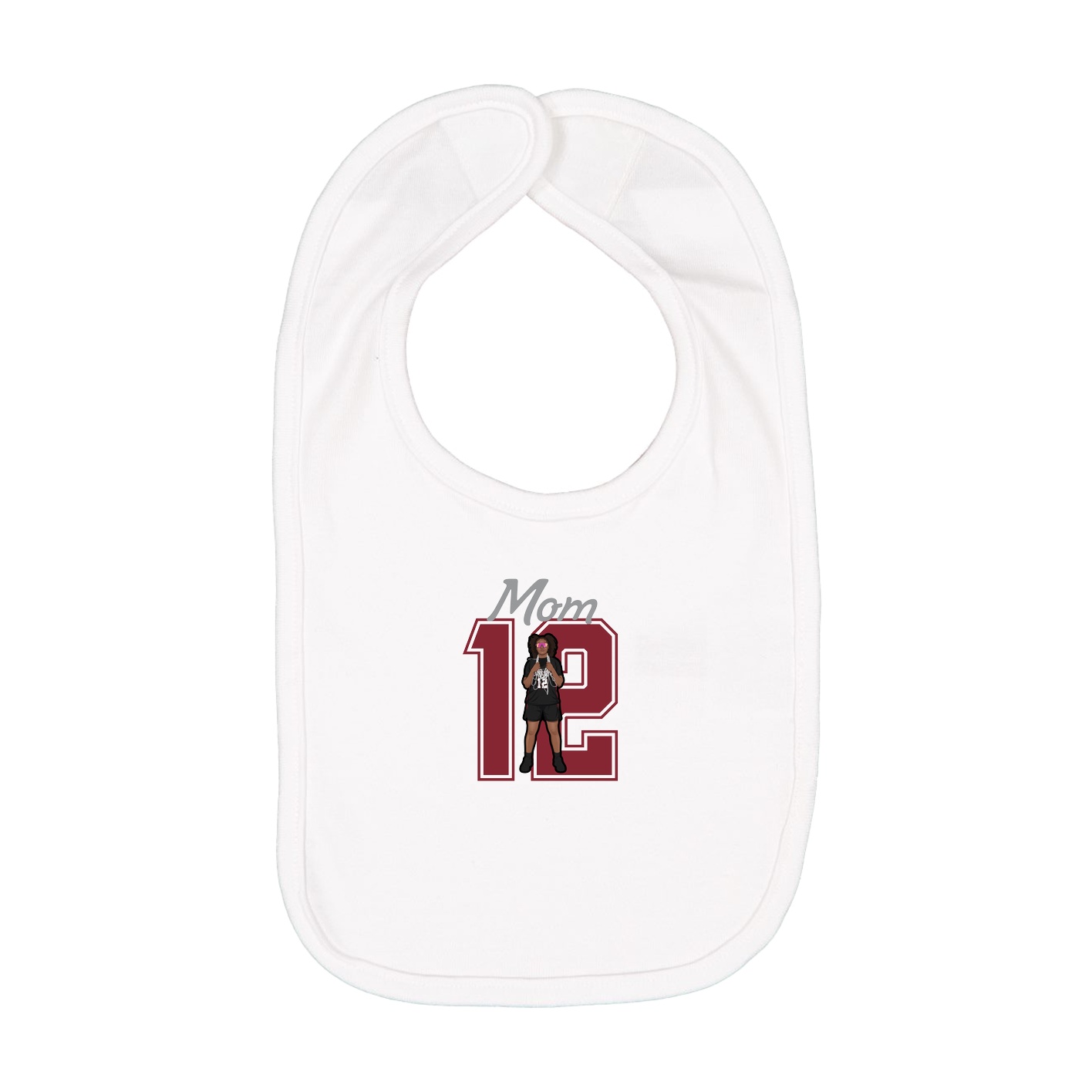 Infant Bib — Mothers Day Shirsey in White