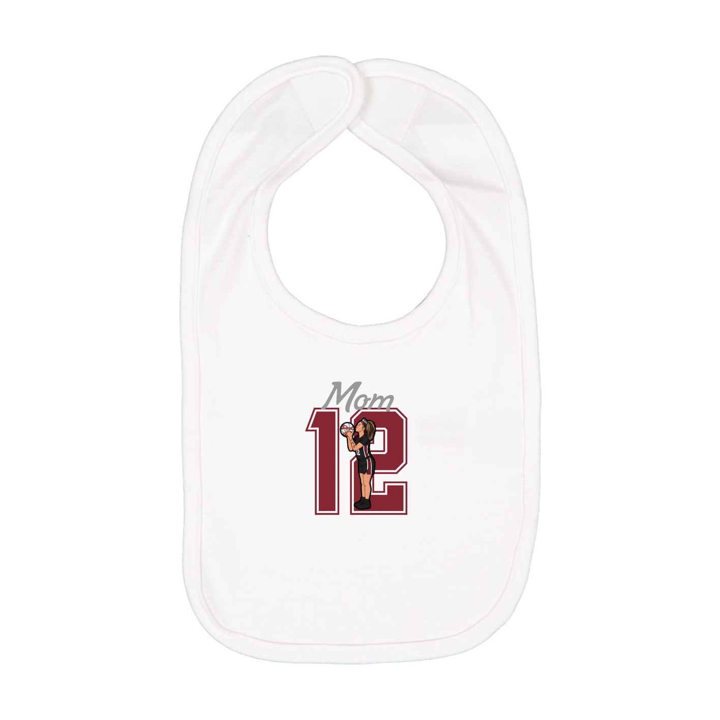 Infant Bib — Mothers Day Shirsey in White