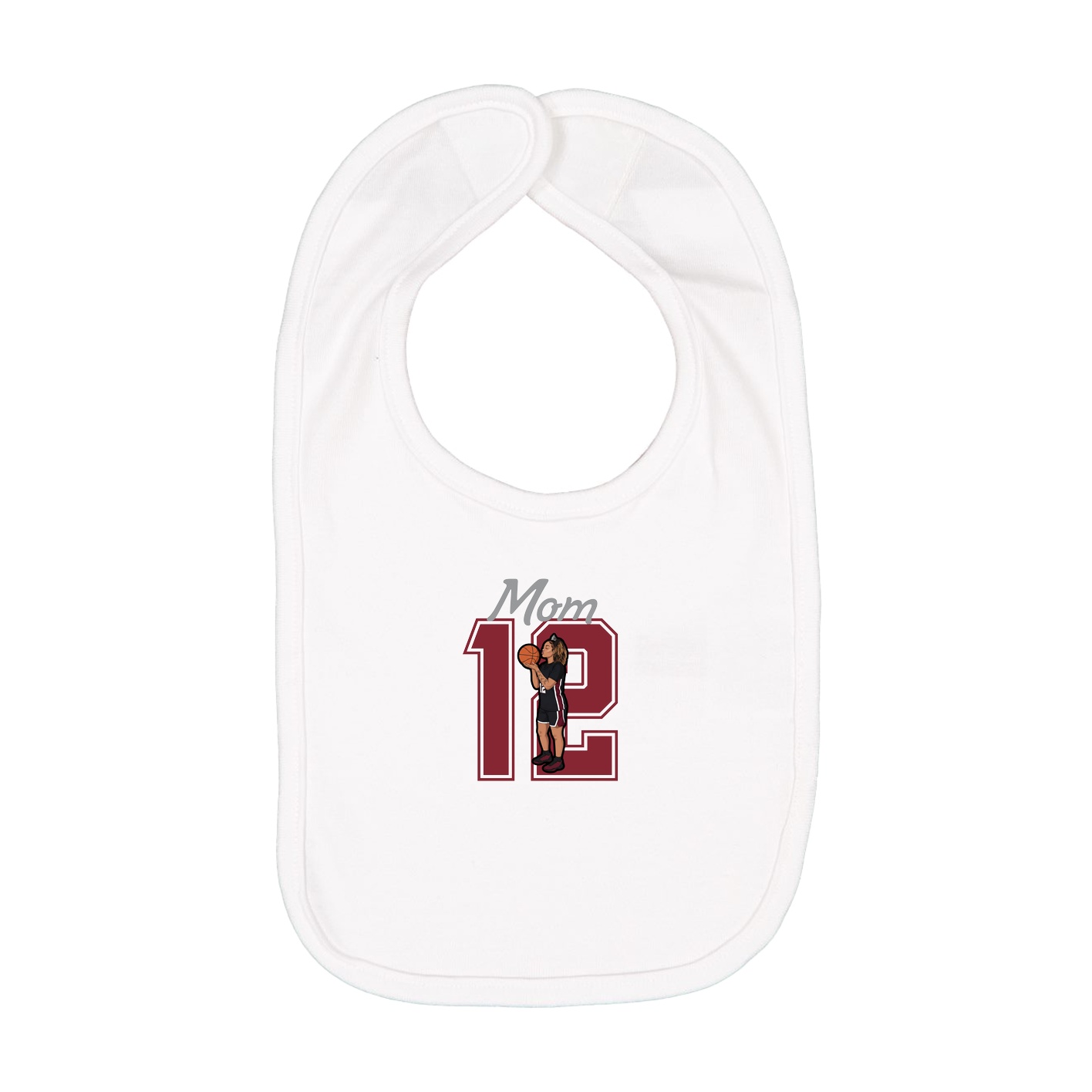 Infant Bib — Mothers Day Shirsey in White
