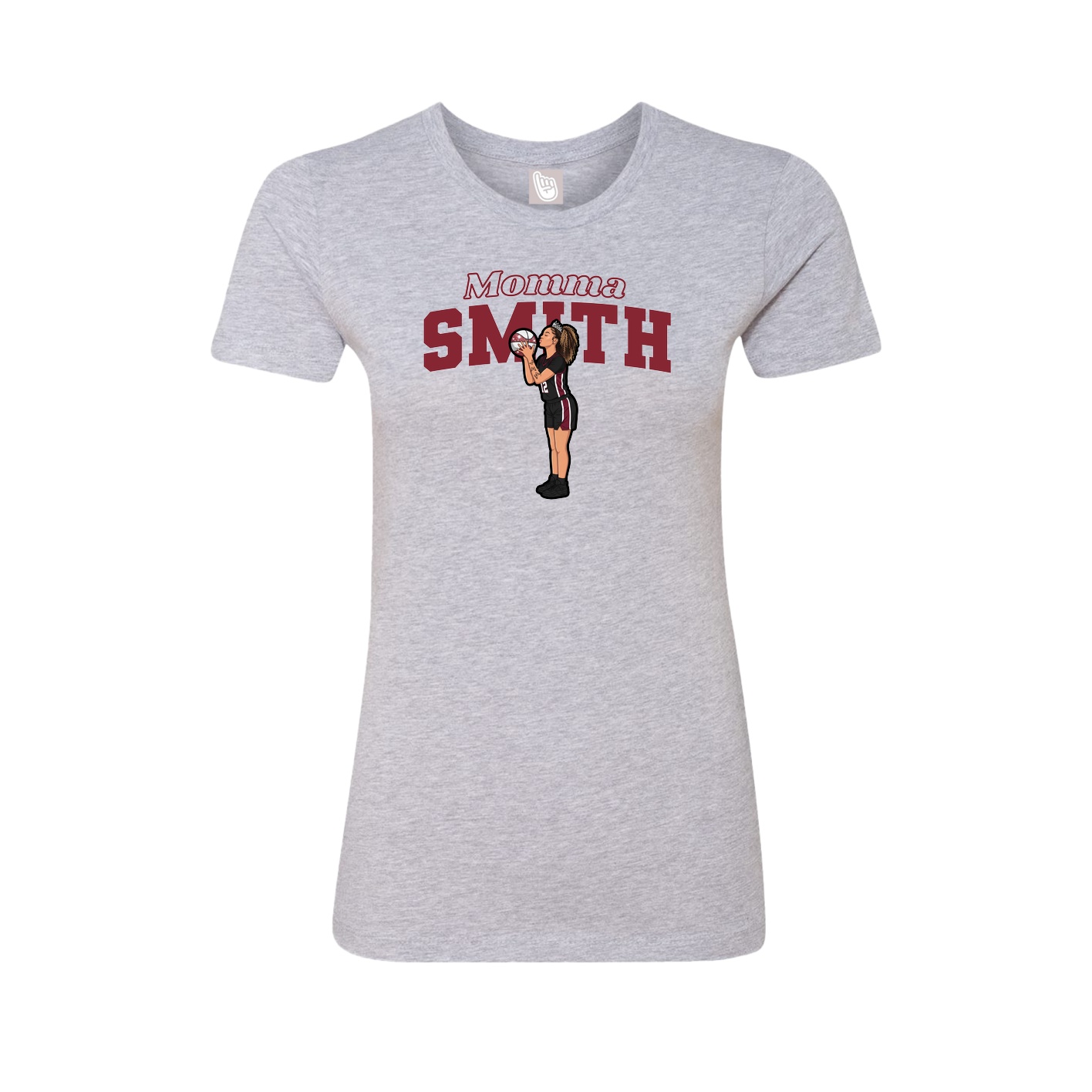 Womens Tee — Mothers Day Block in Grey