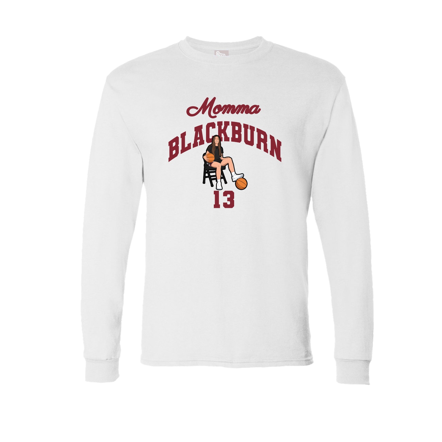 Long Sleeve Tee — Mothers Day Arch in White