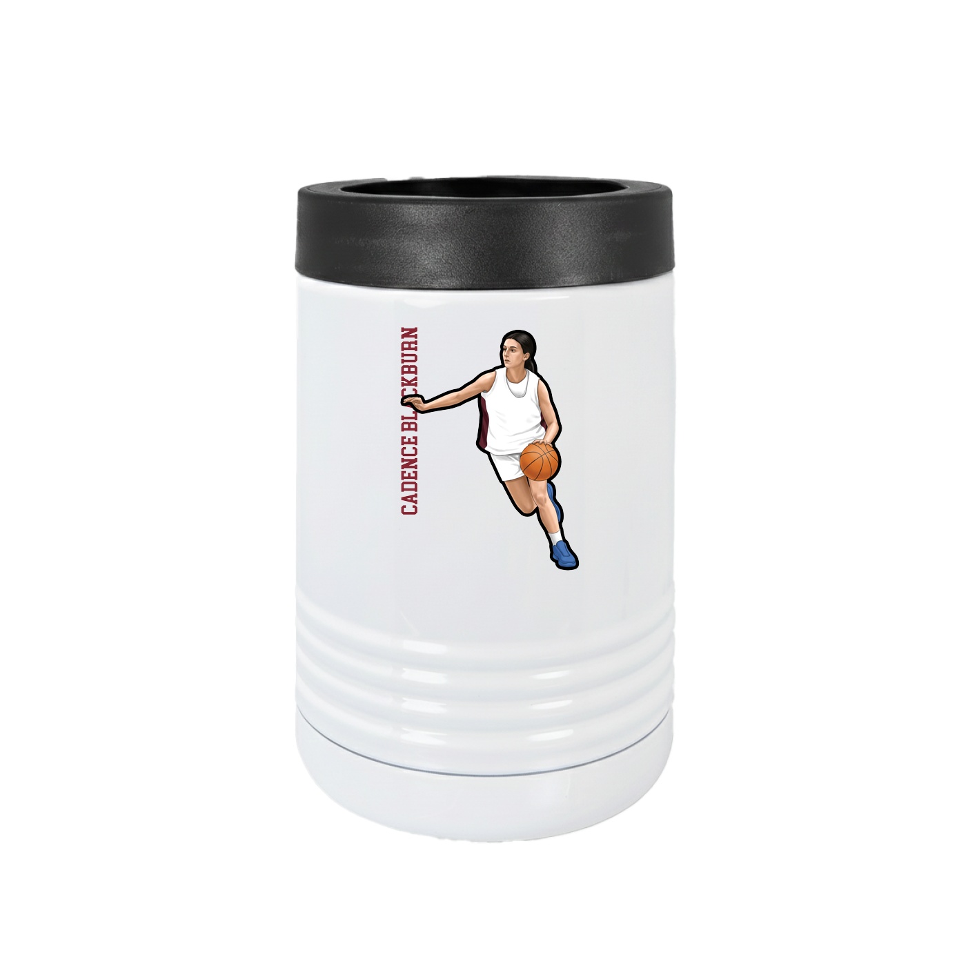 Beverage Holder — Name Vertical in White