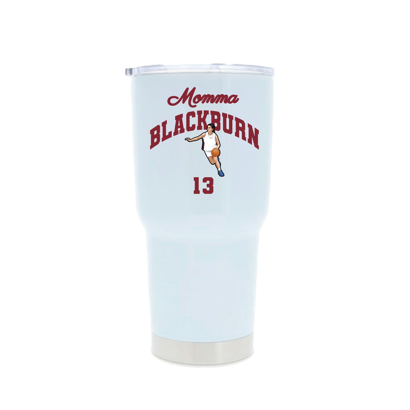 30oz Stainless Steel Tumbler — Mothers Day Arch in White