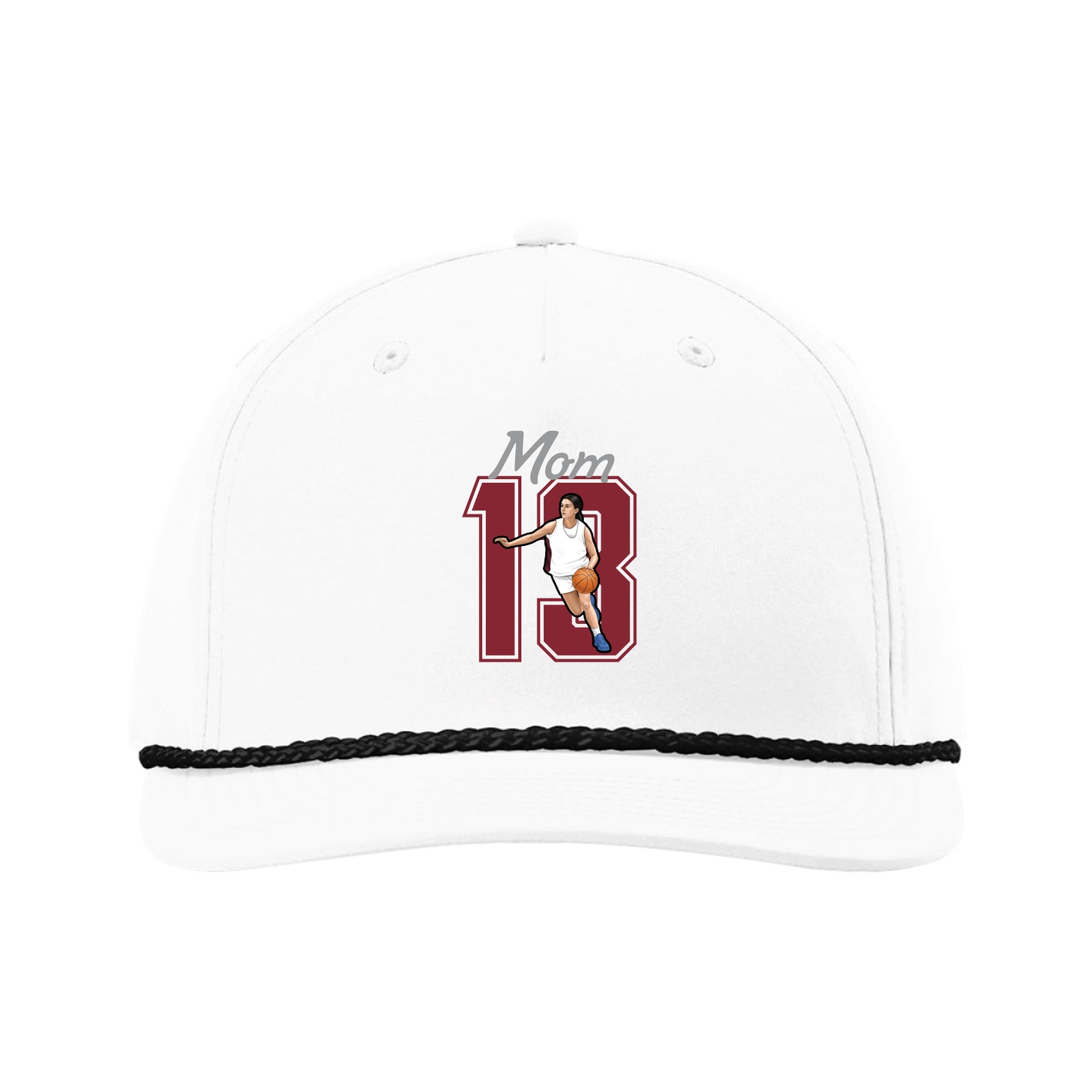 Five-Panel Classic Rope Cap — Mothers Day Shirsey in White