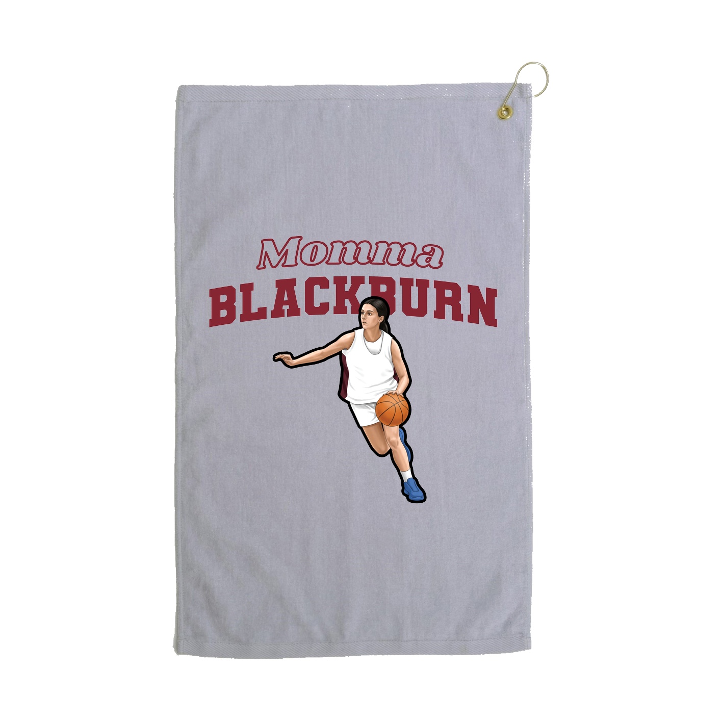 Golf Towel — Mothers Day Block in Grey