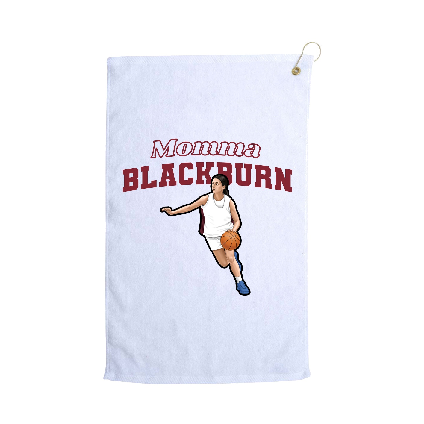 Golf Towel — Mothers Day Block in White