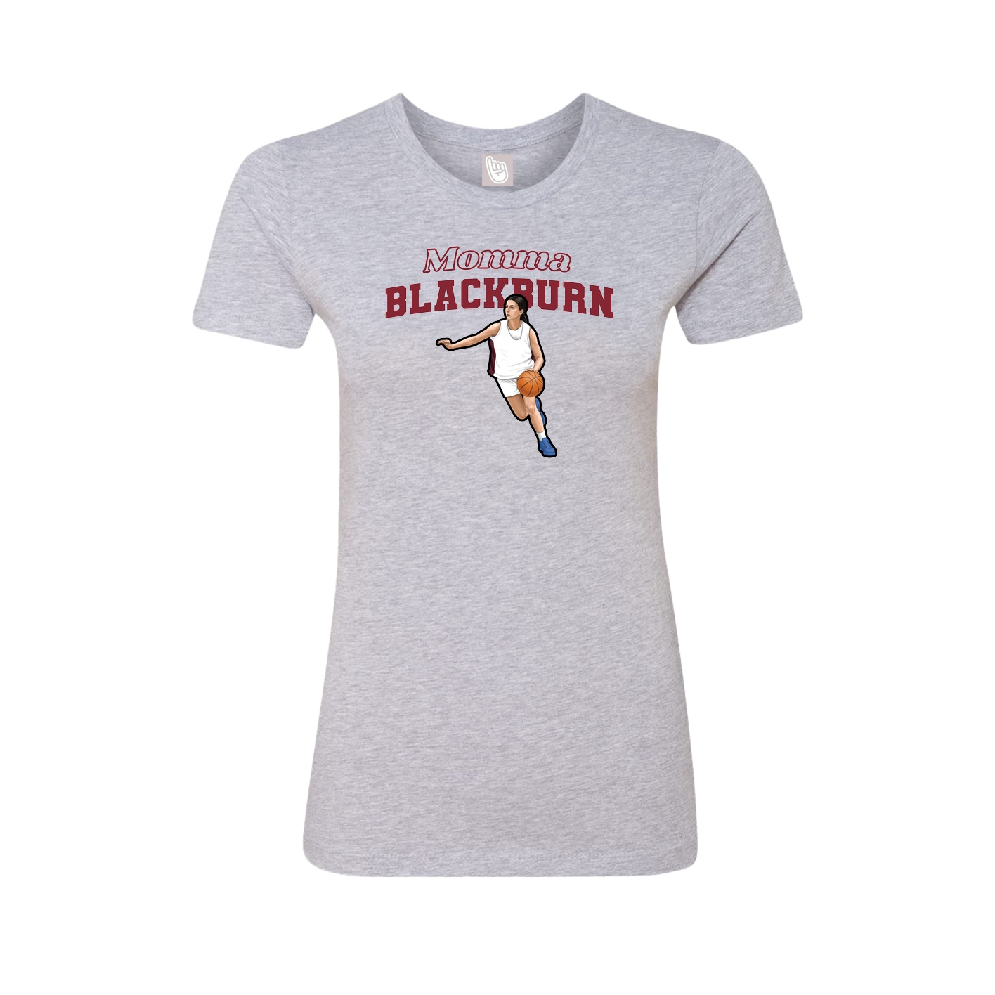 Womens Tee — Mothers Day Block in Grey