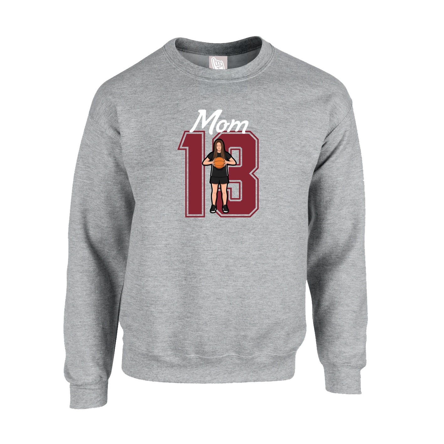 Fleece Crew — Mothers Day Shirsey in Grey