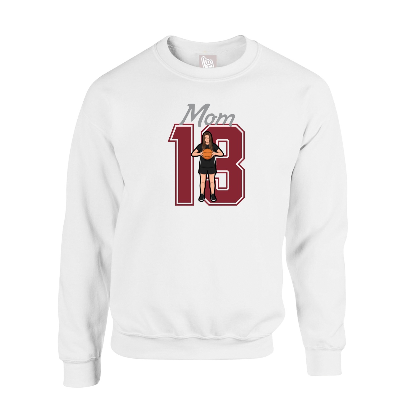 Fleece Crew — Mothers Day Shirsey in White