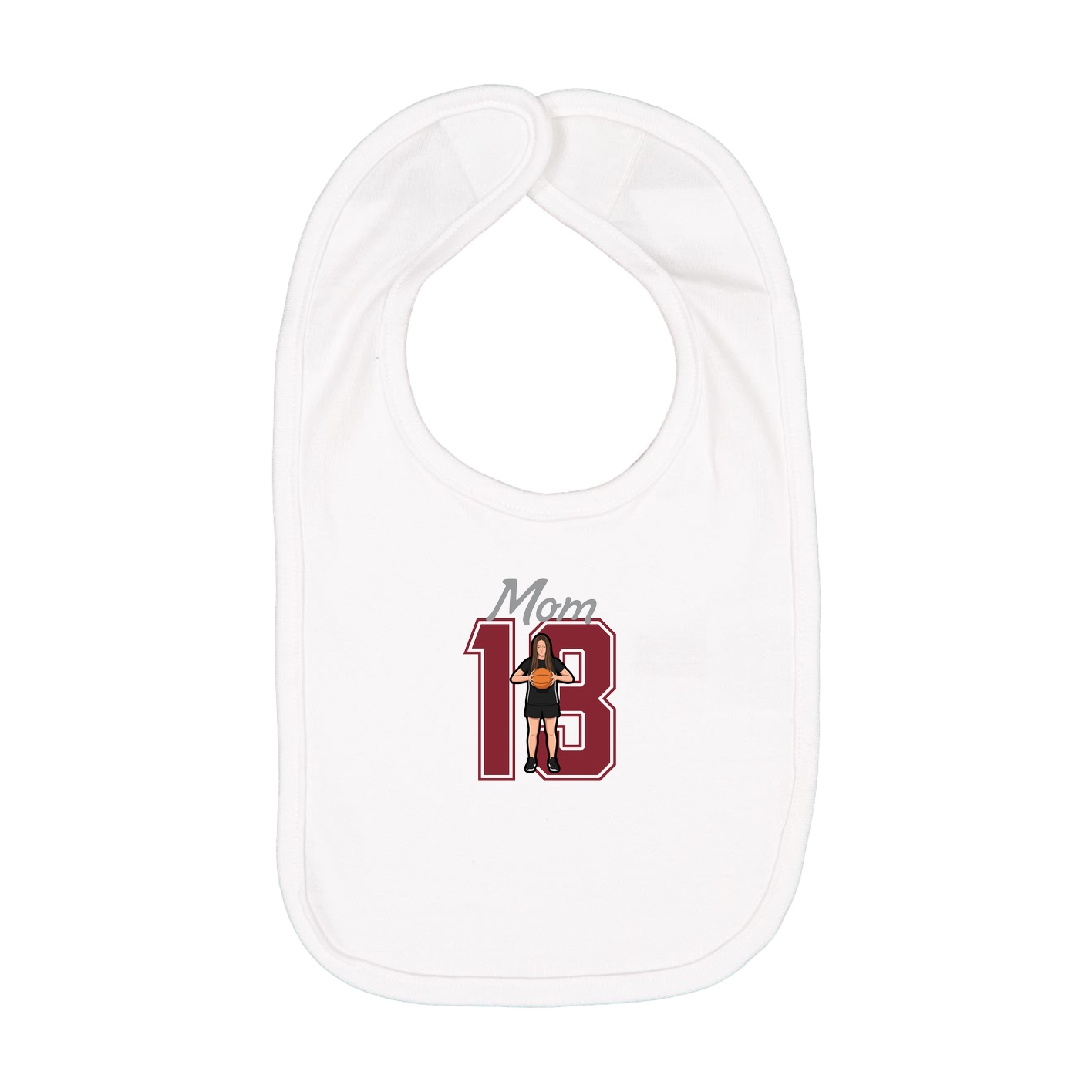 Infant Bib — Mothers Day Shirsey in White