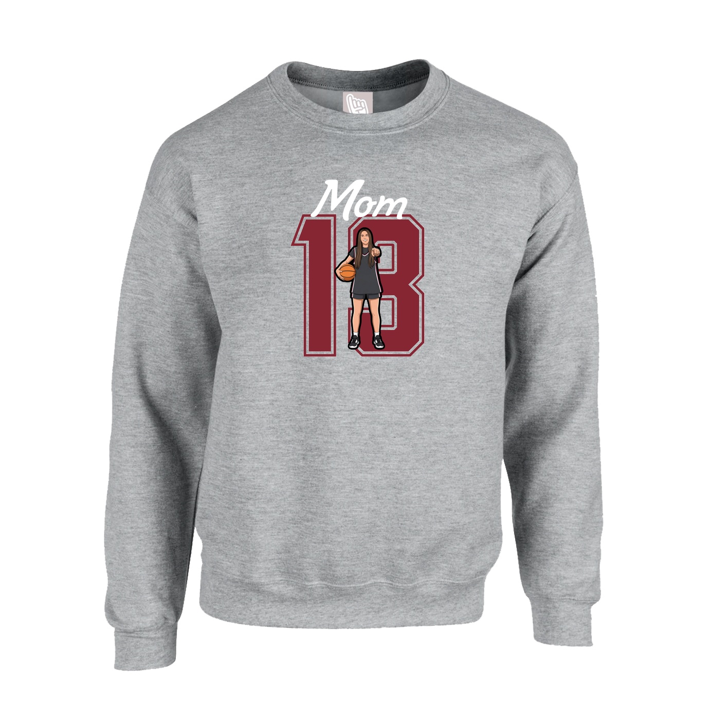 Fleece Crew — Mothers Day Shirsey in Grey