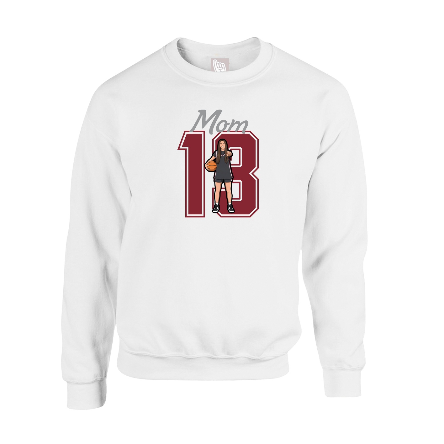 Fleece Crew — Mothers Day Shirsey in White