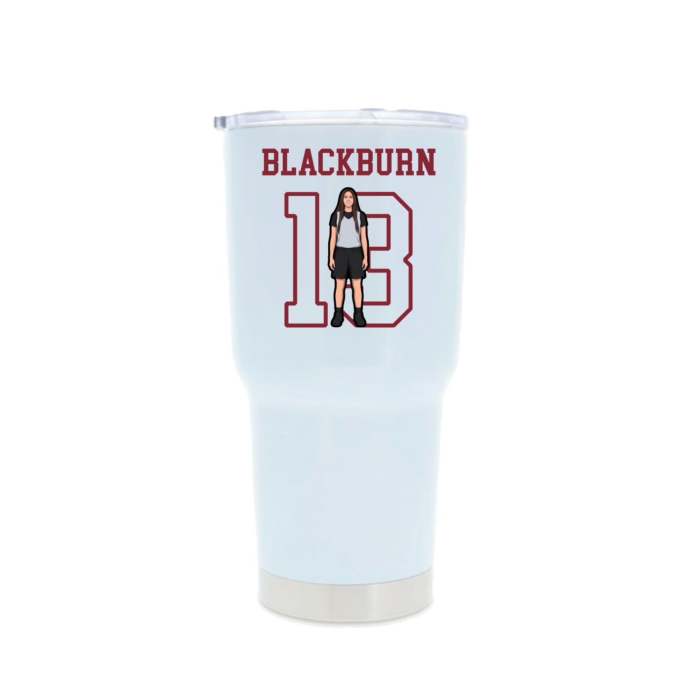 30oz Stainless Steel Tumbler — Shirsey in White