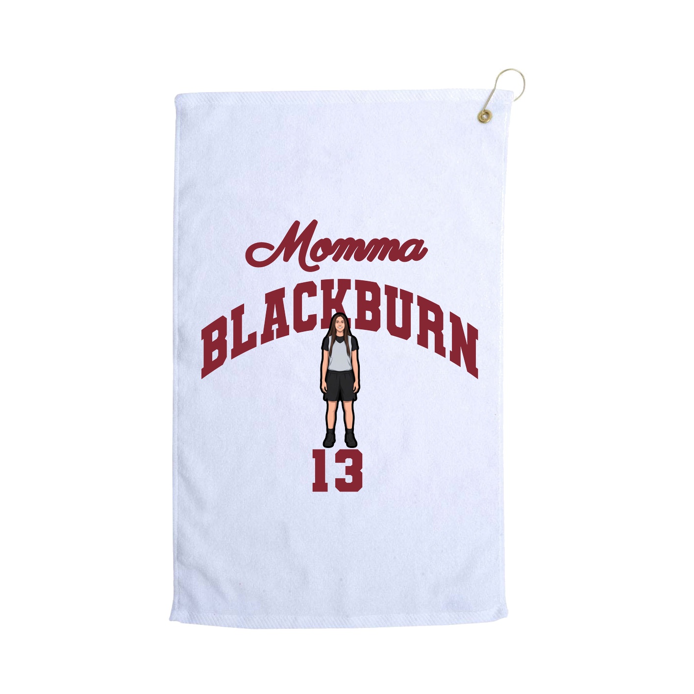 Golf Towel — Mothers Day Arch in White
