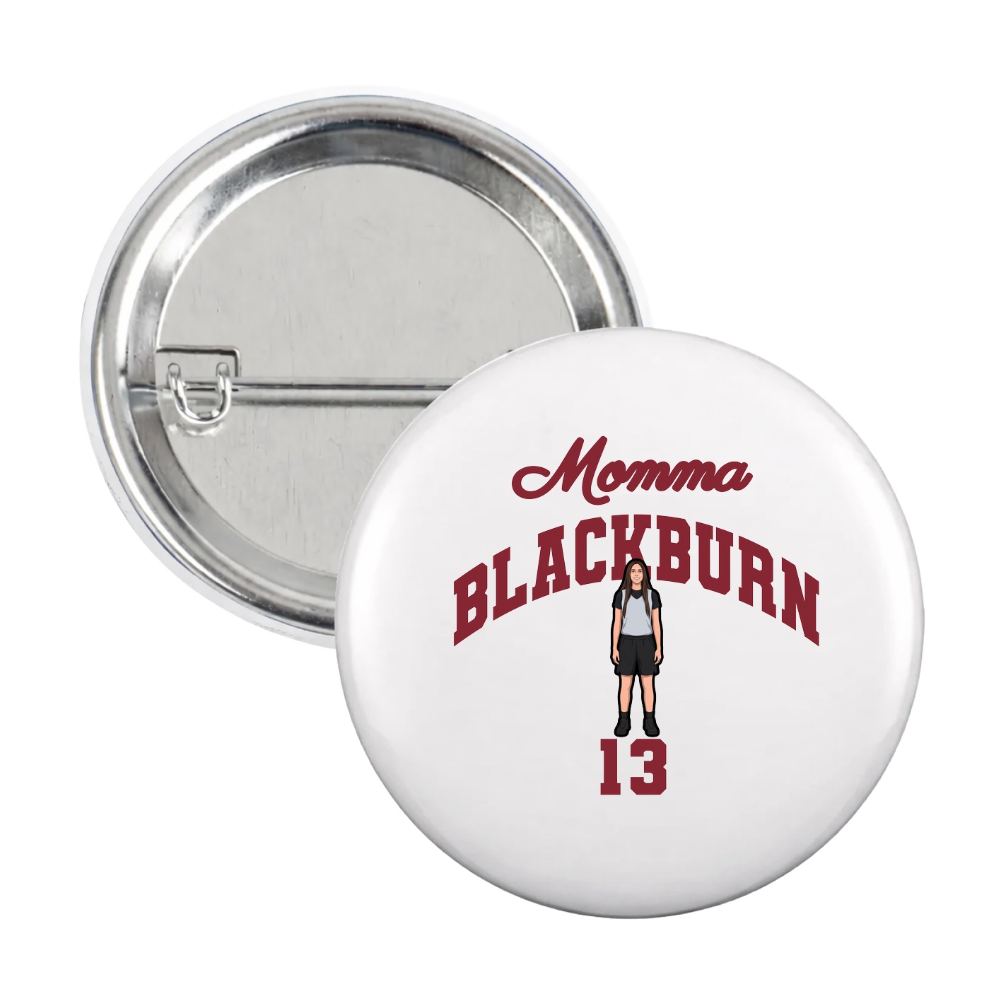 Game Day Button — Mothers Day Arch in White