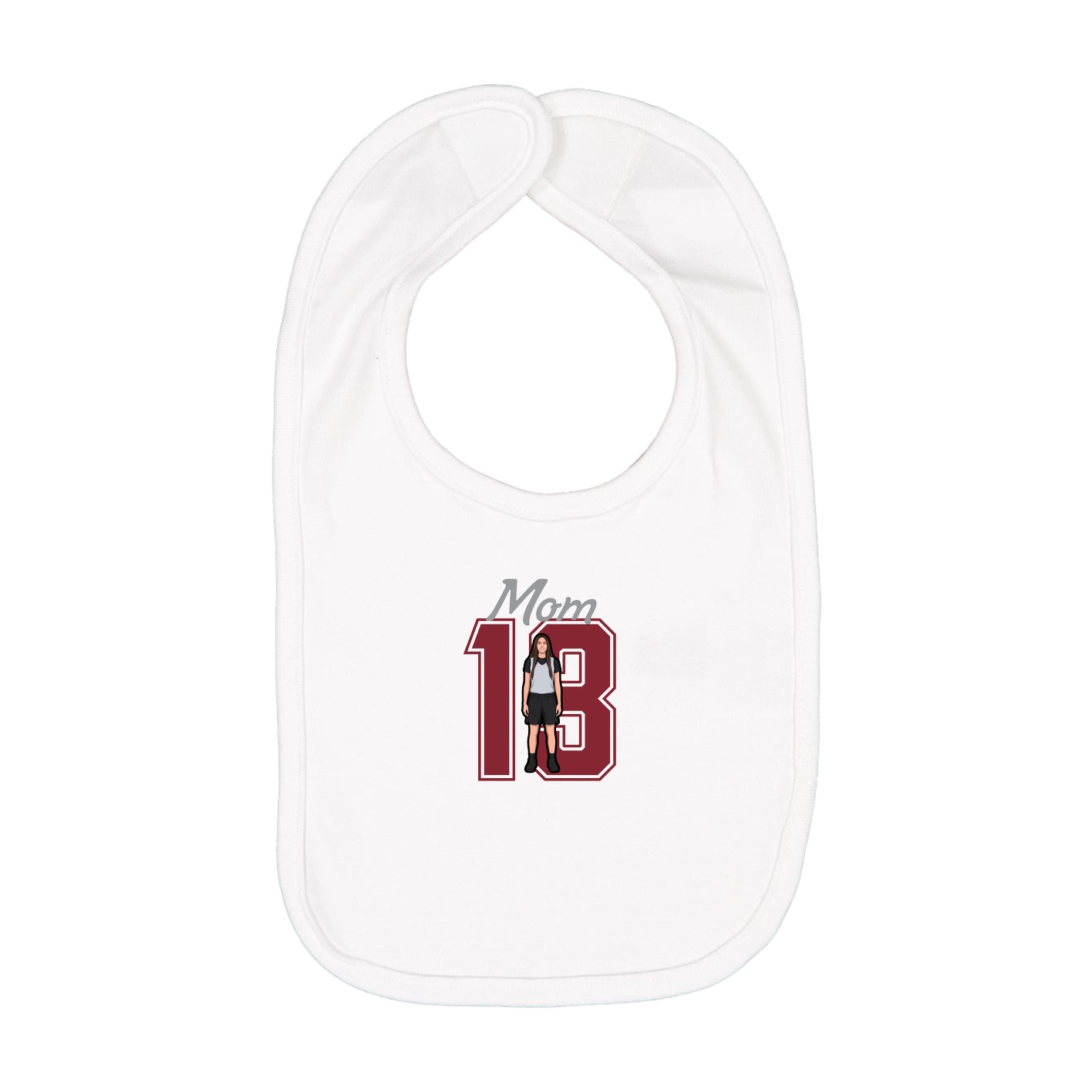 Infant Bib — Mothers Day Shirsey in White