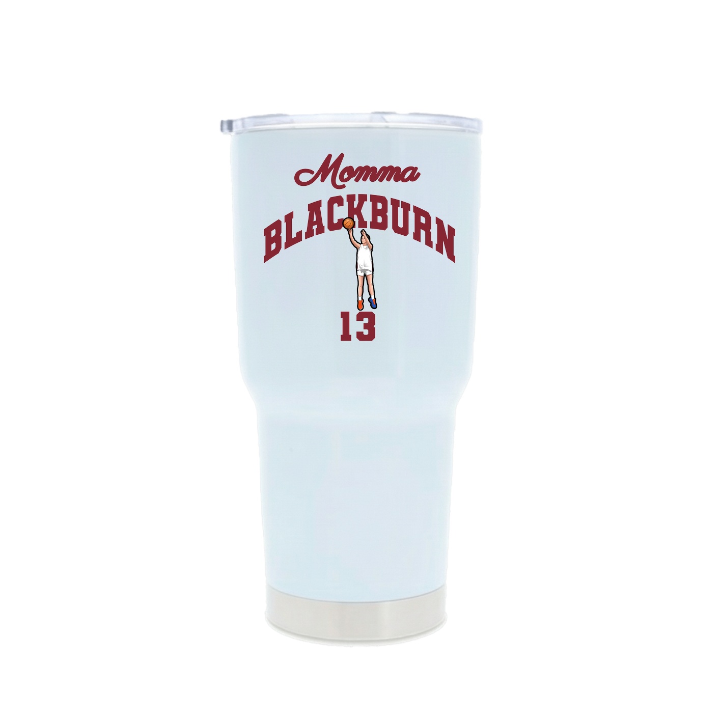 30oz Stainless Steel Tumbler — Mothers Day Arch in White