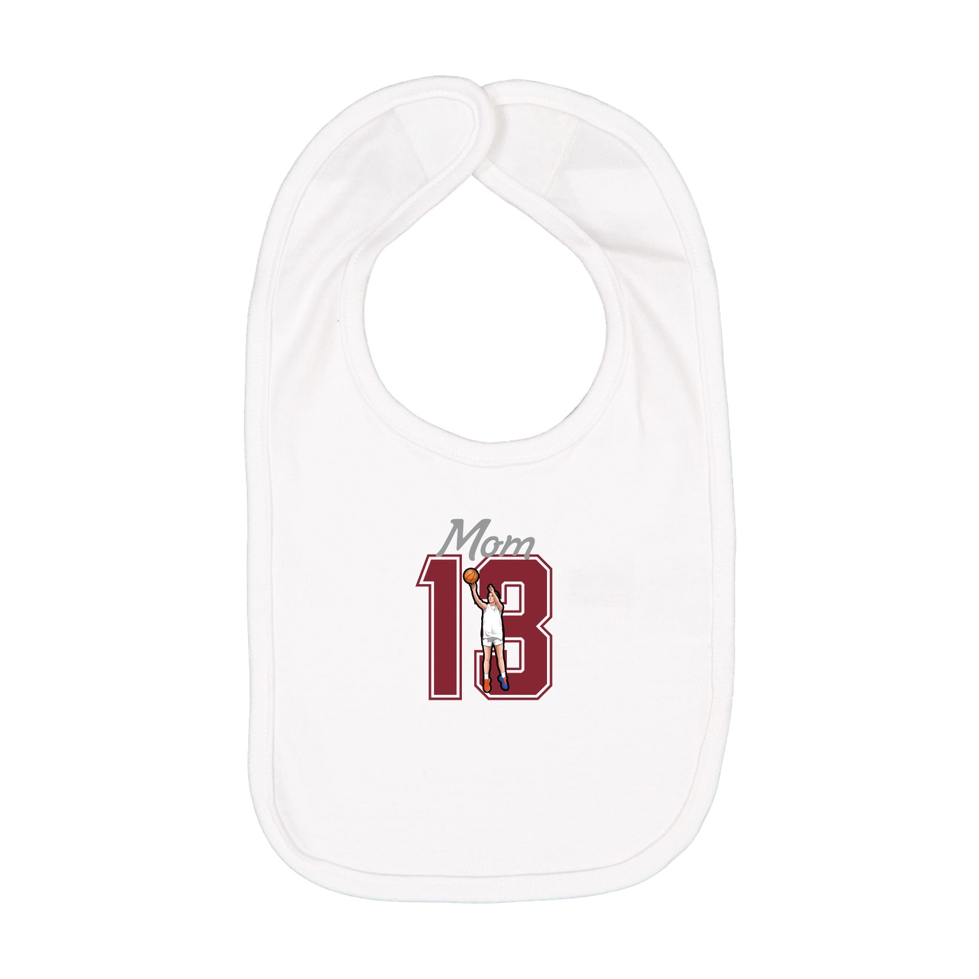 Infant Bib — Mothers Day Shirsey in White