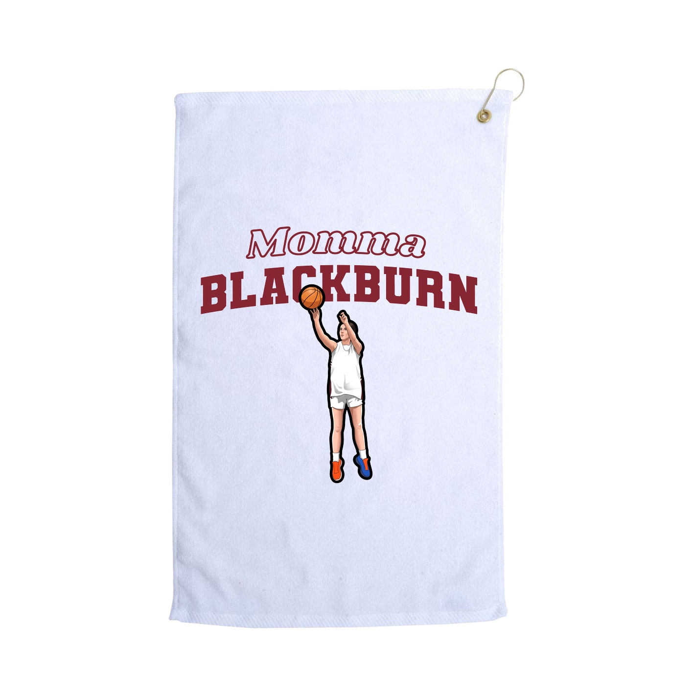 Golf Towel — Mothers Day Block in White
