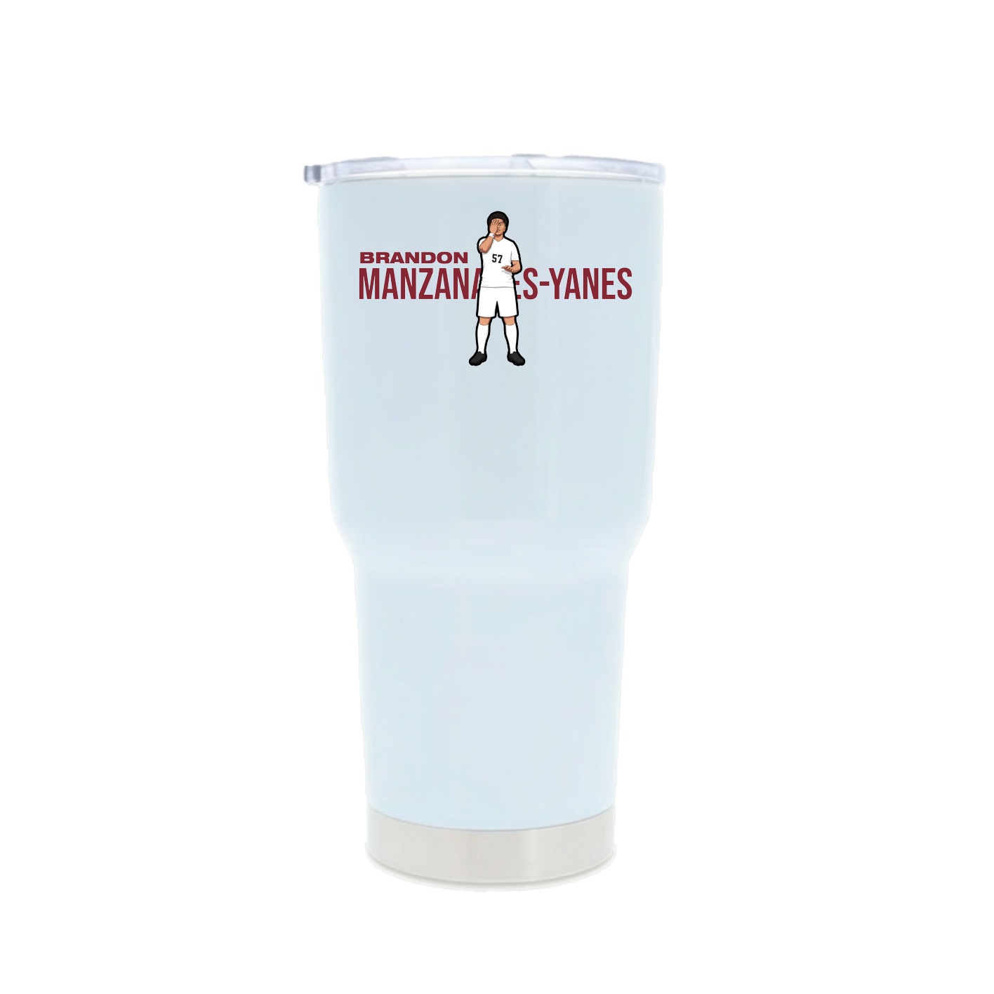30oz Stainless Steel Tumbler — Player Name in White
