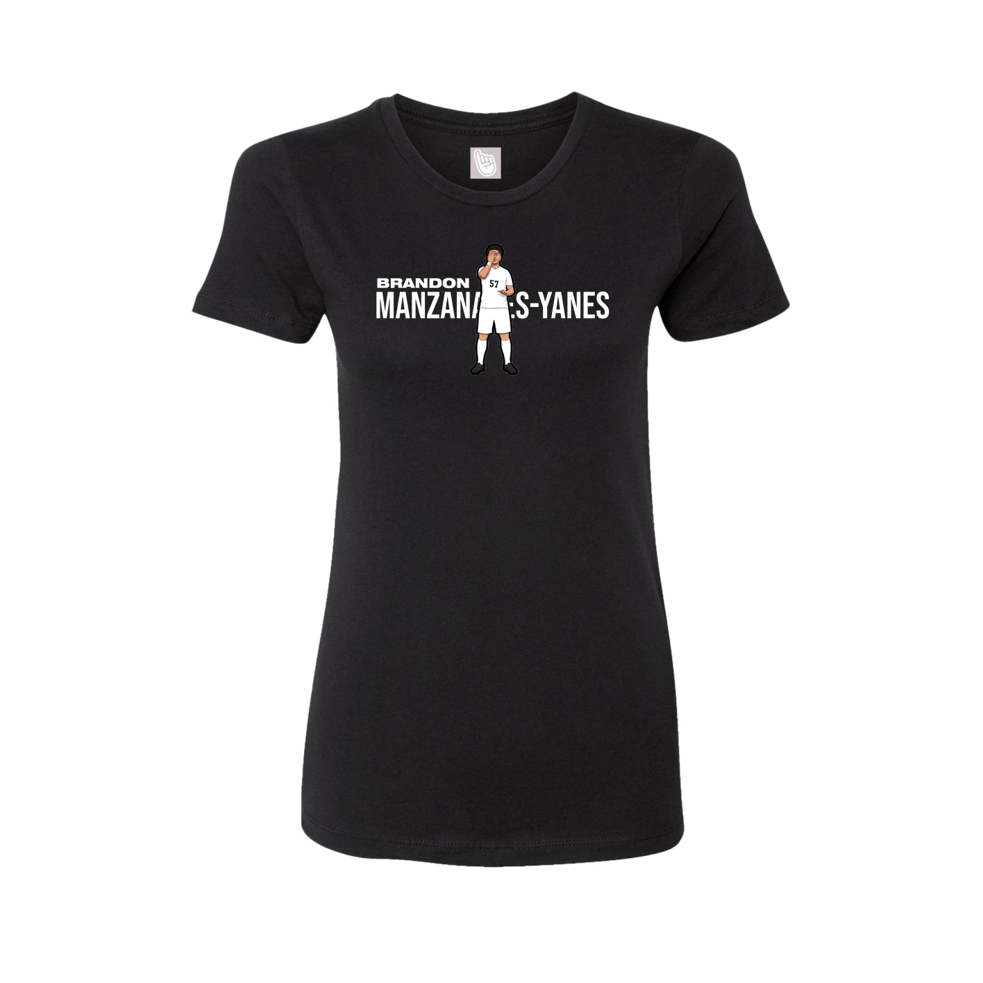 Fitted Women's Tee — Player Name in Black